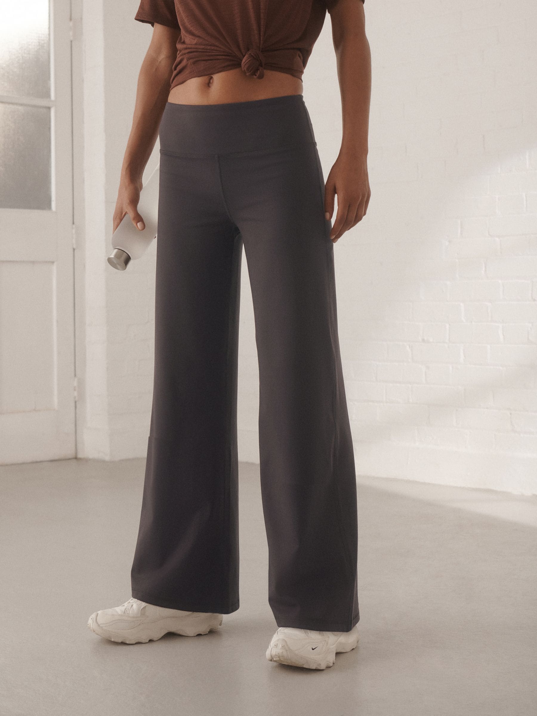 Chocolate Brown Active Ultimate Wide Leg Trousers