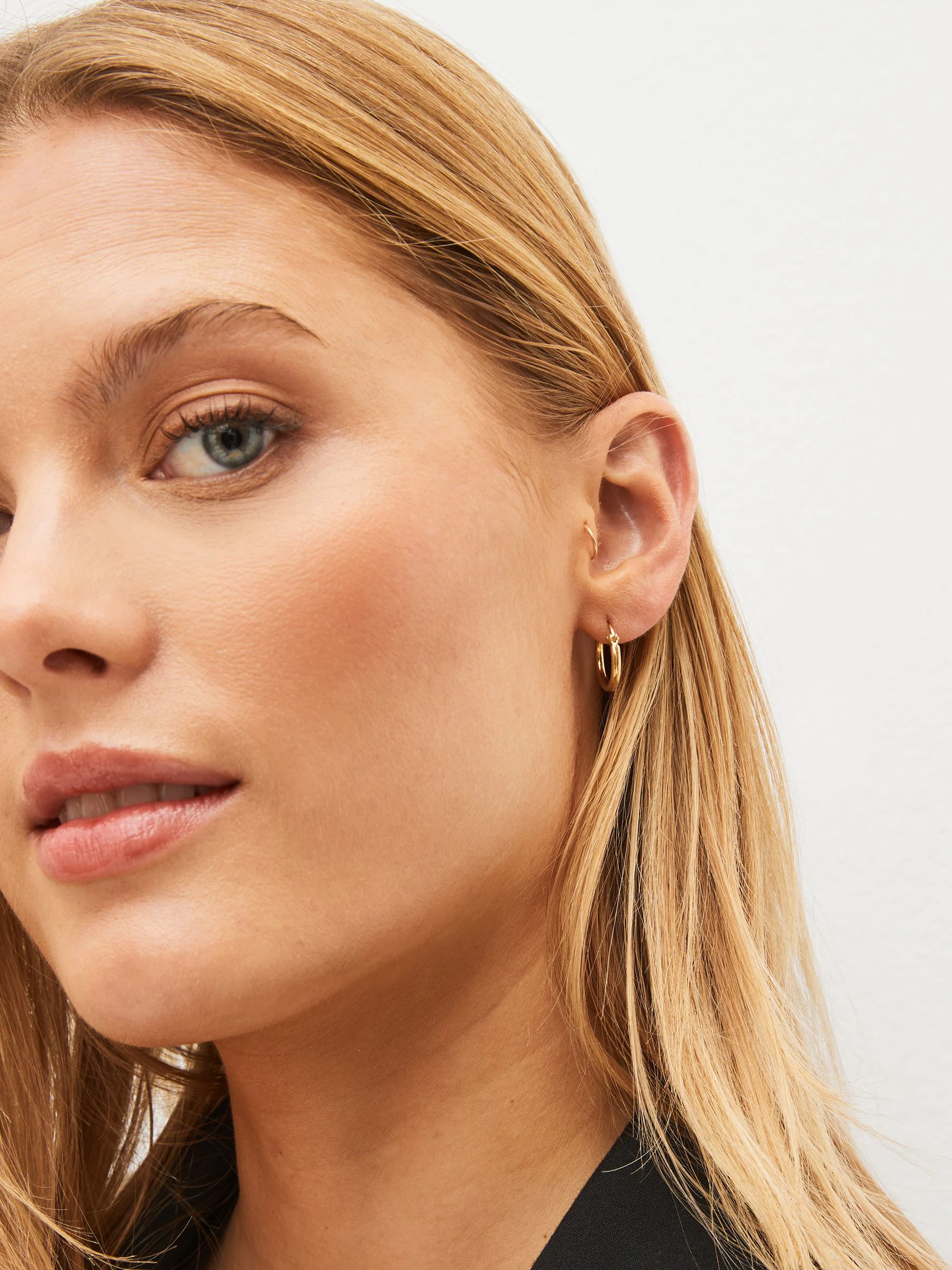 Gold Plated Sterling Silver Mini Hoop Earrings