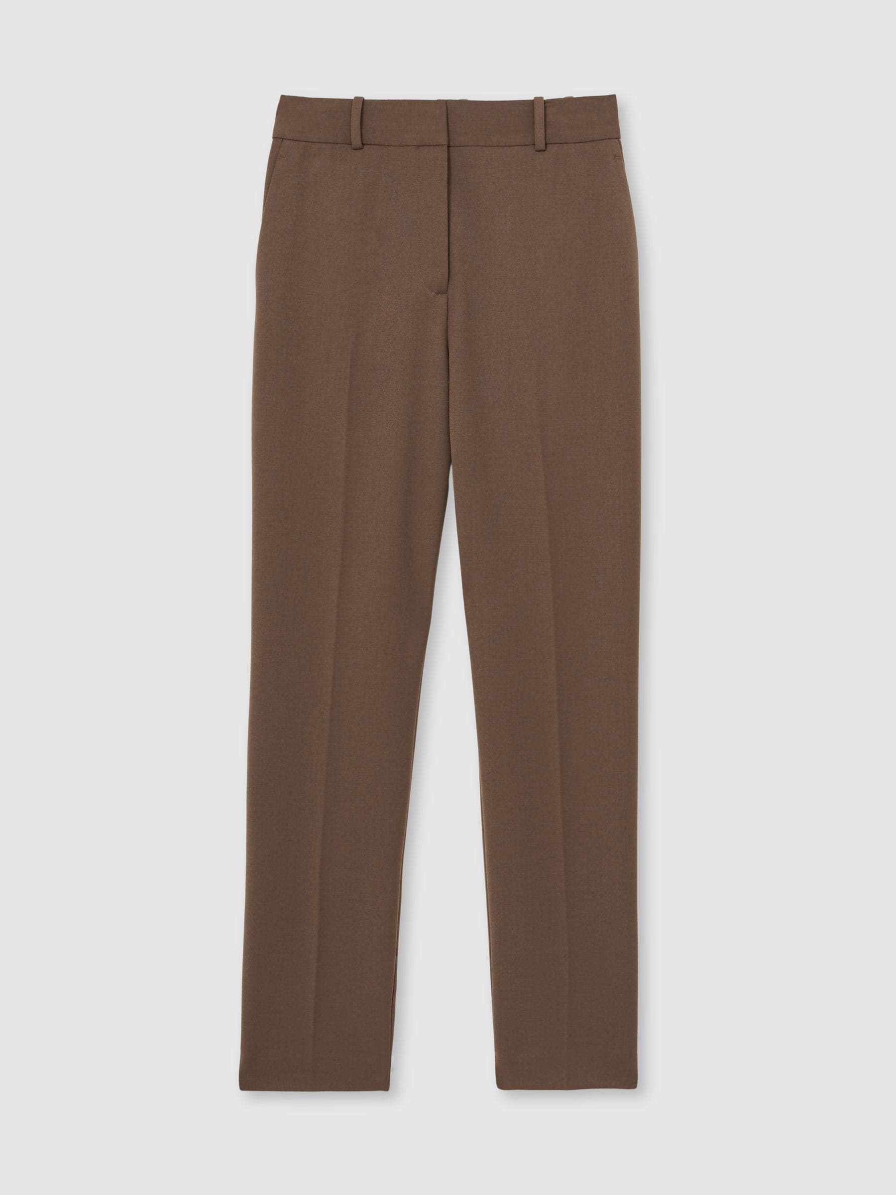 Reiss Mink Neutral Gabi Petite Slim-Fit Suit Trousers