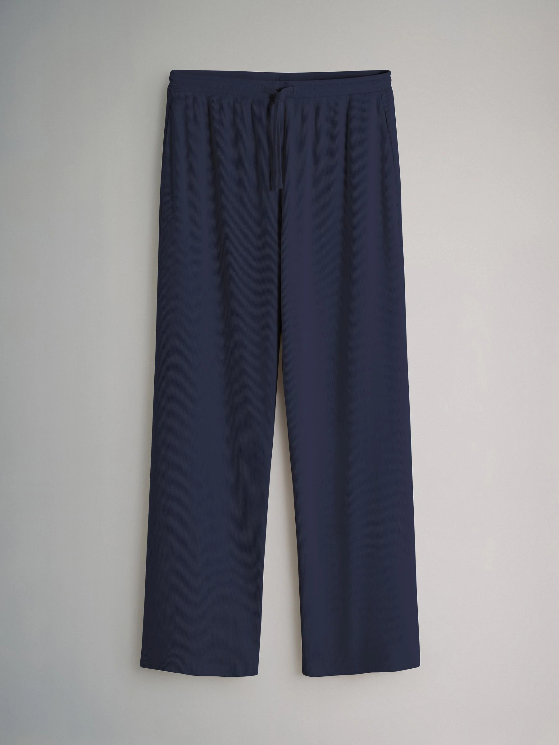 The Set 2 Pack Soft Touch Ribbed Wide Leg Jogger Navy/Chocolate Brown