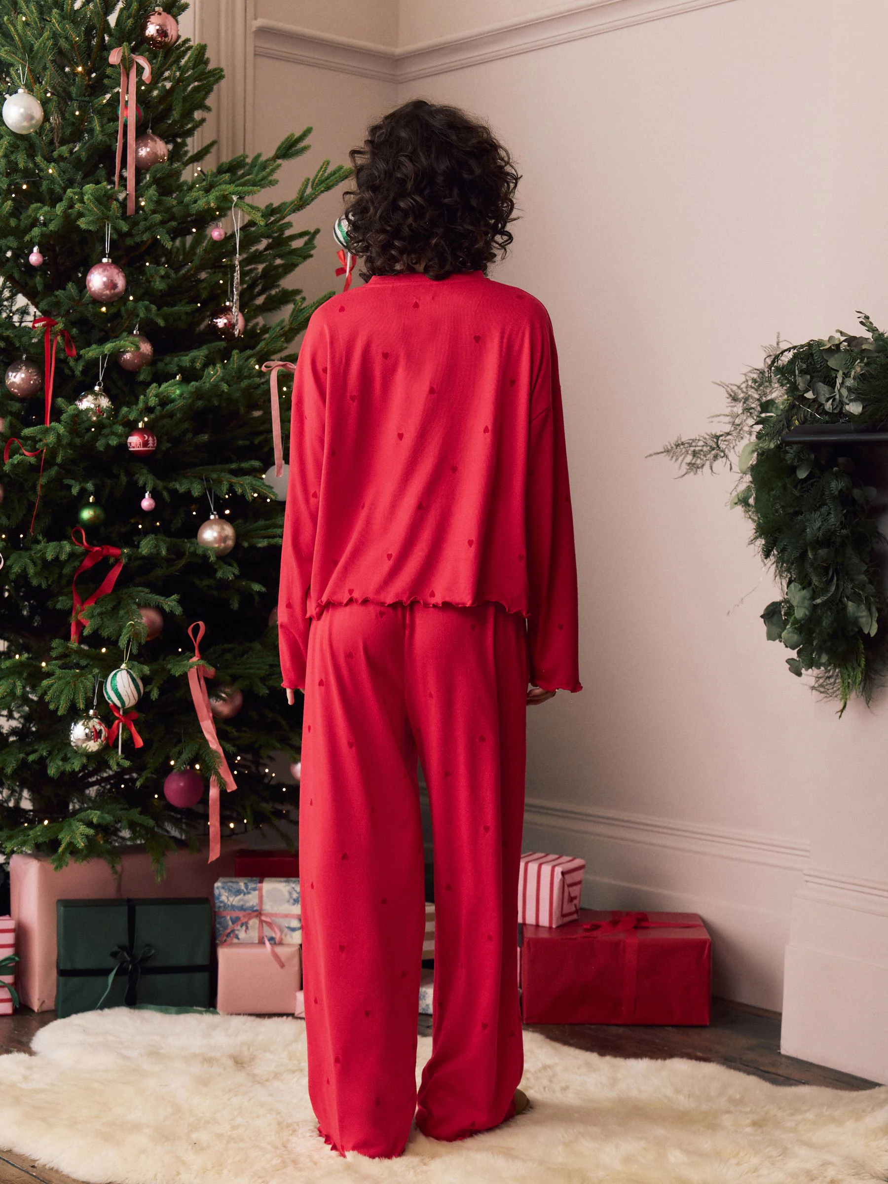 Red Star Heart Soft Long Sleeve Pyjamas