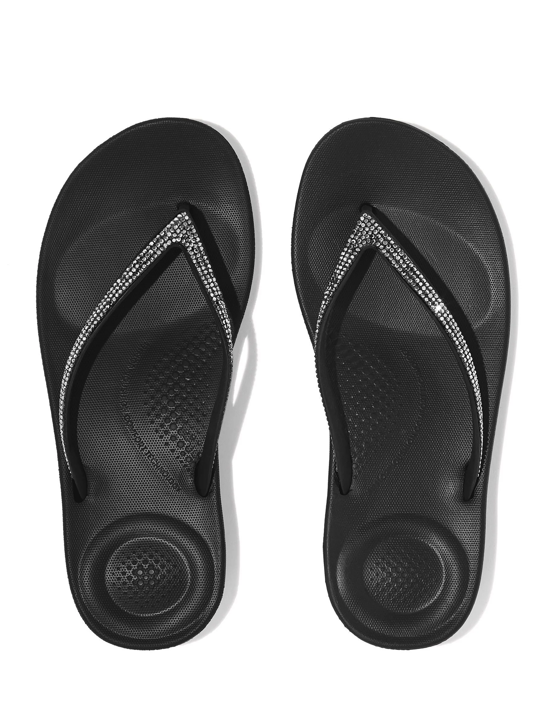 FitFlop Black Sparkle Iquishion Sandals