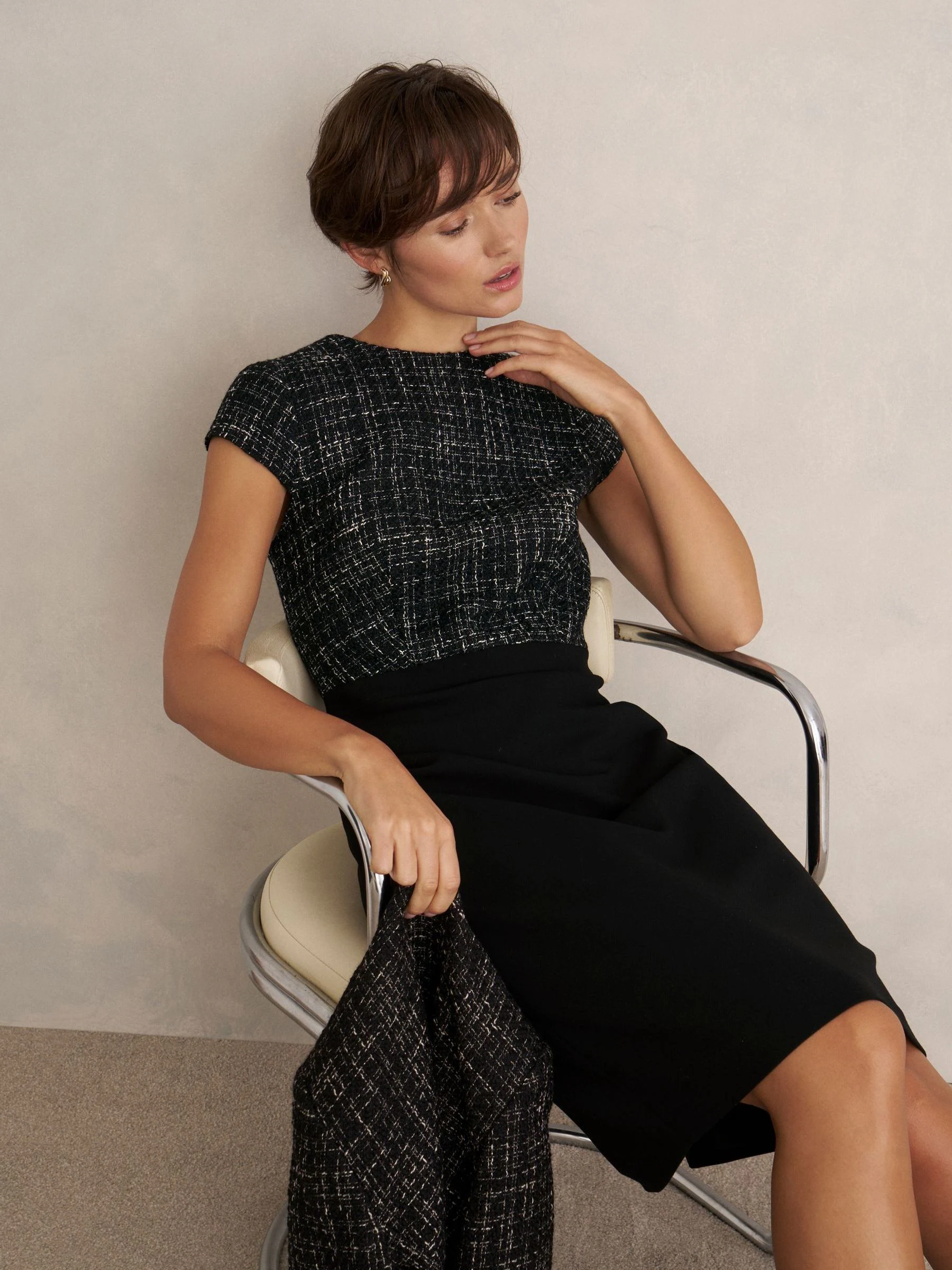 Hobbs Black Petite ESME Dress