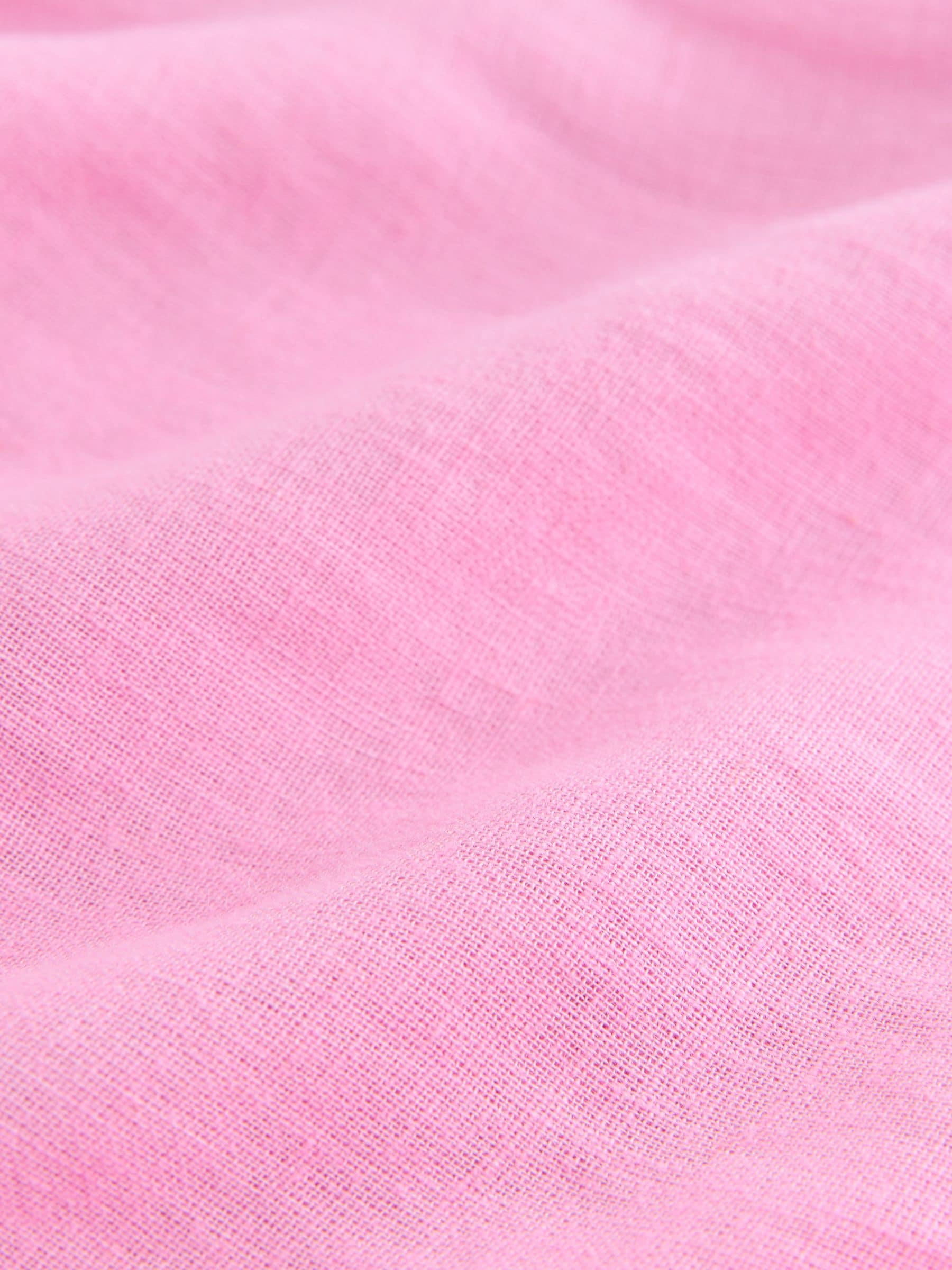 Pink Summer Maxi Skirt With Linen