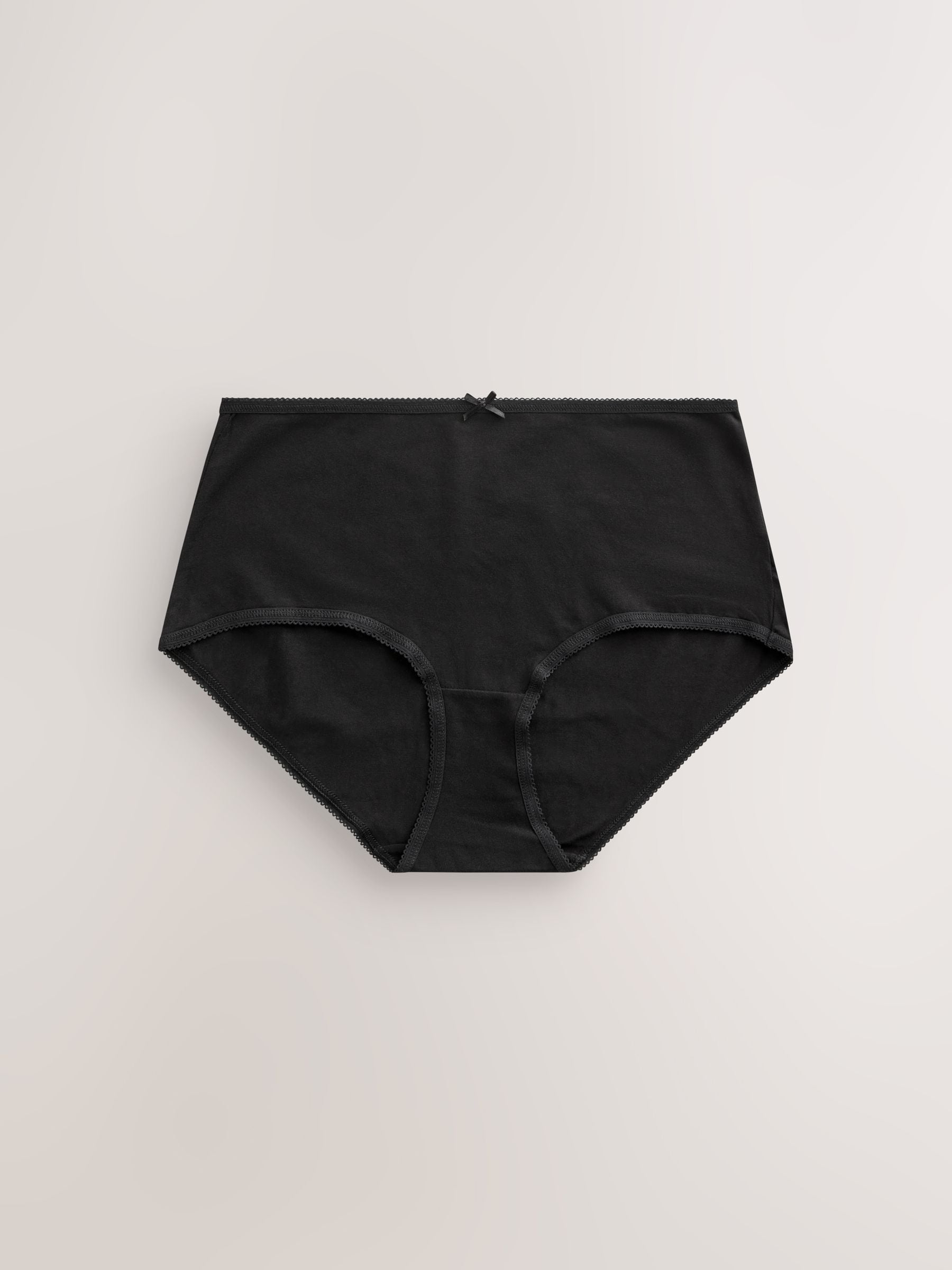 Black Midi Cotton Rich Knickers 7 Pack