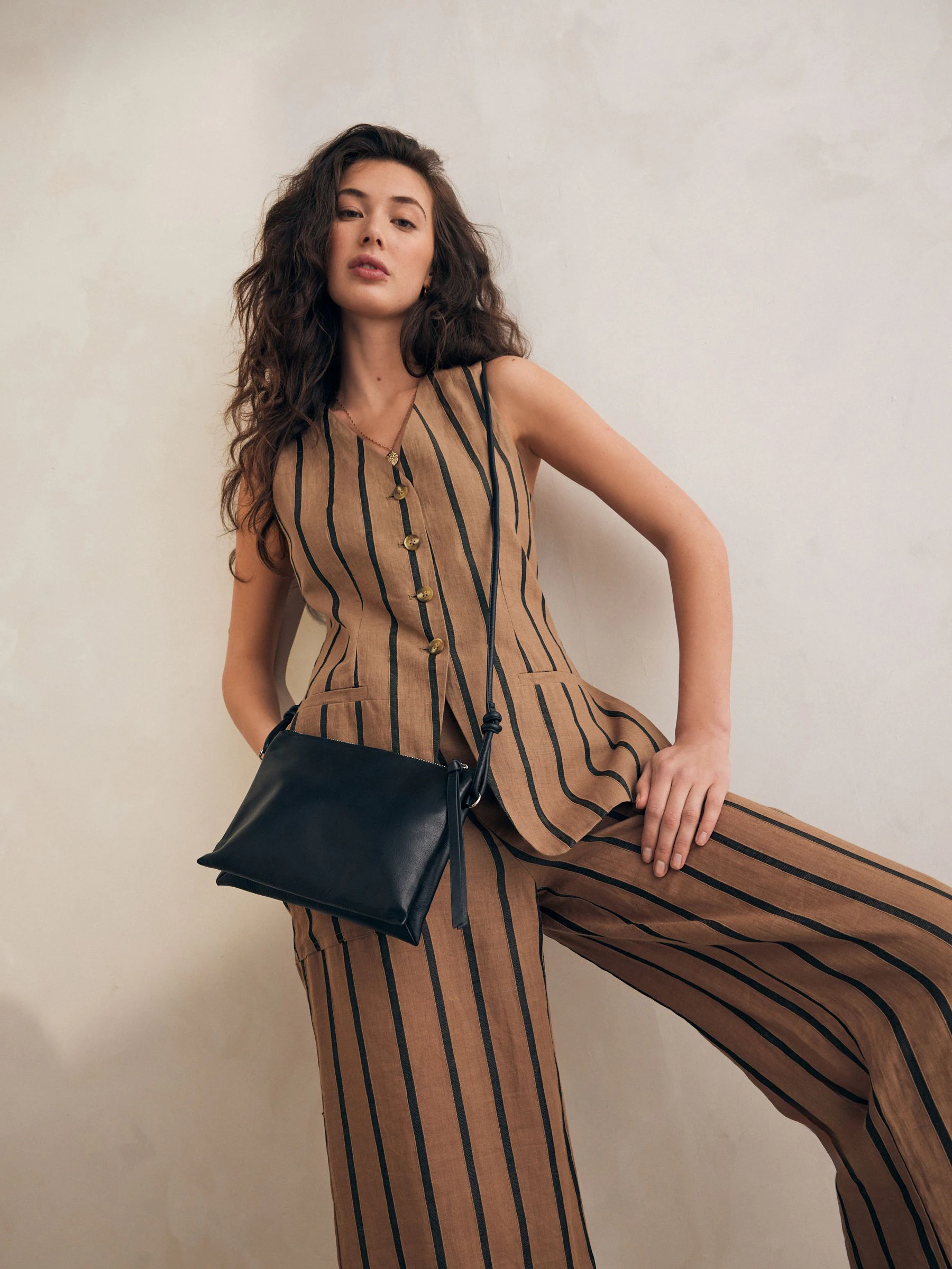 Black Leather Cross Body Bag