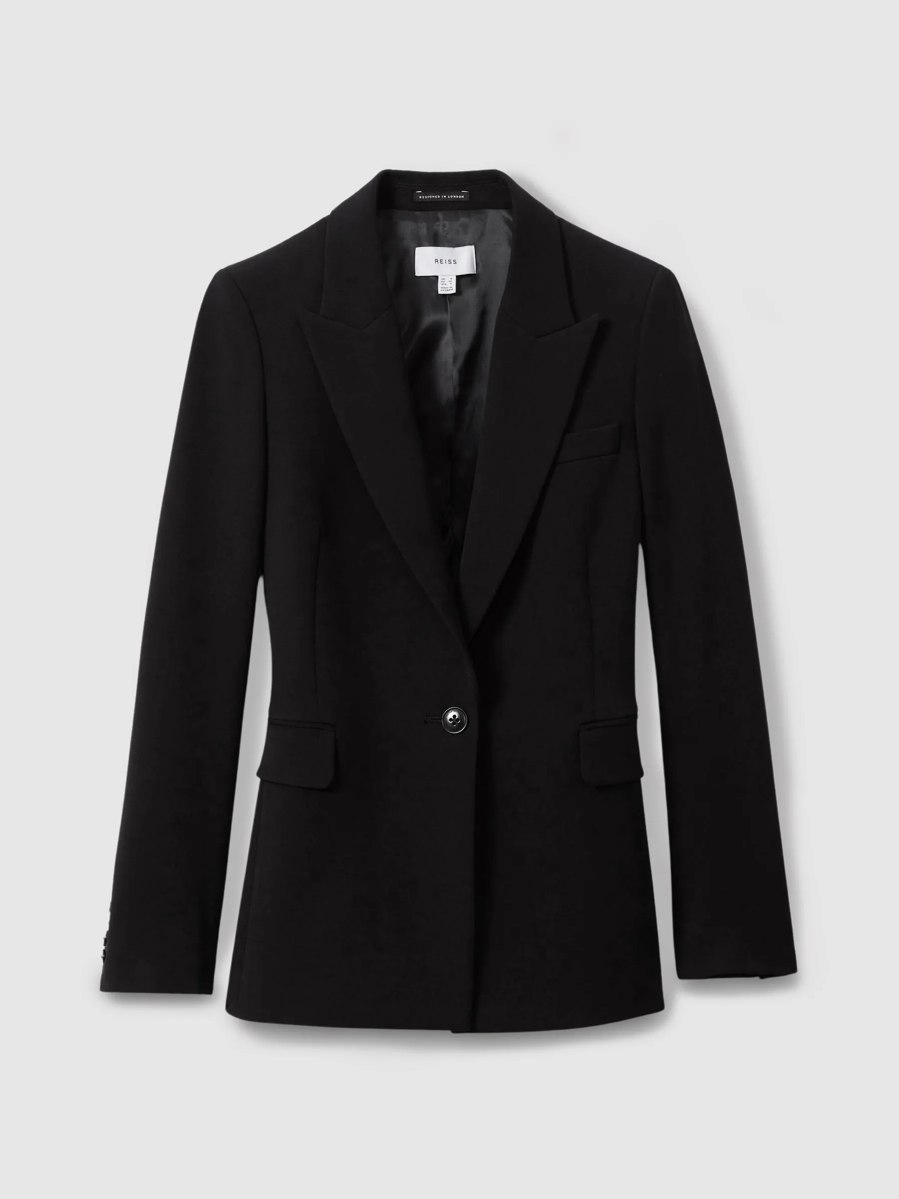 Reiss Black Gabi Tailored Single Breasted Suit Blazer