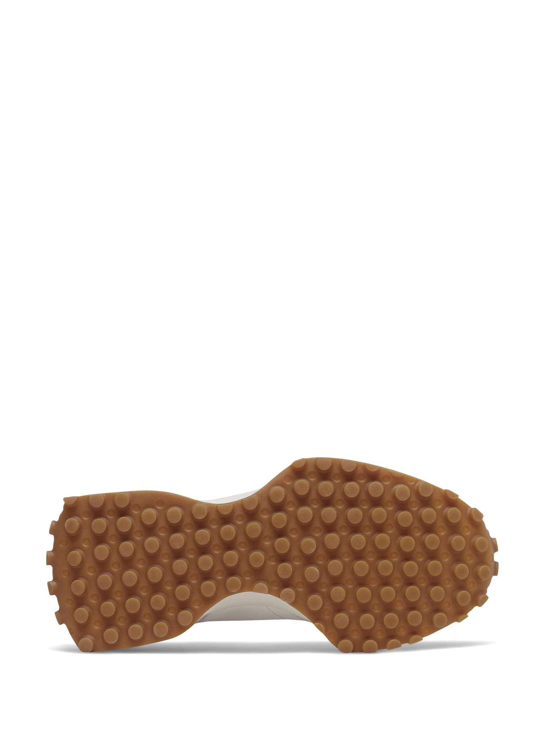 New Balance White/Burgundy 327 Trainers