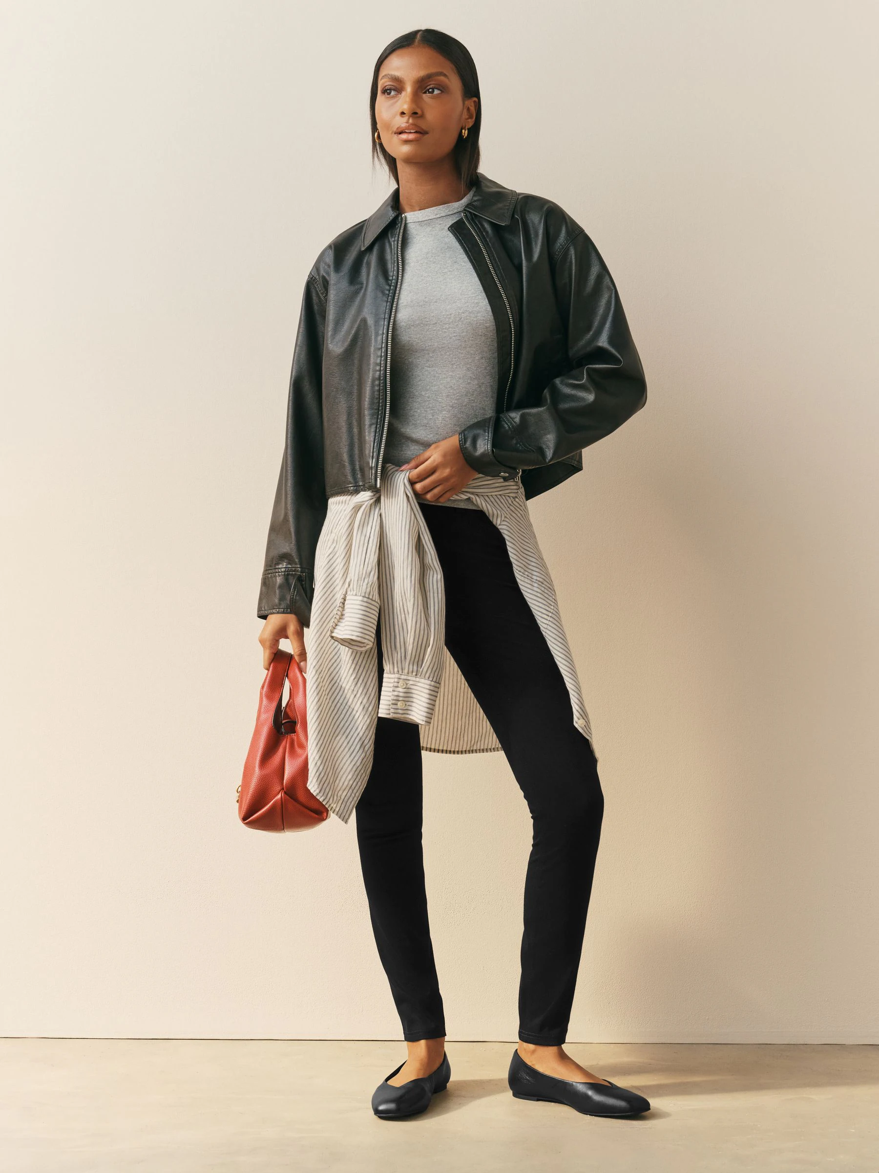 Black/ Rinse Blue/ Grey Full Length Jersey Denim Leggings 3 Pack