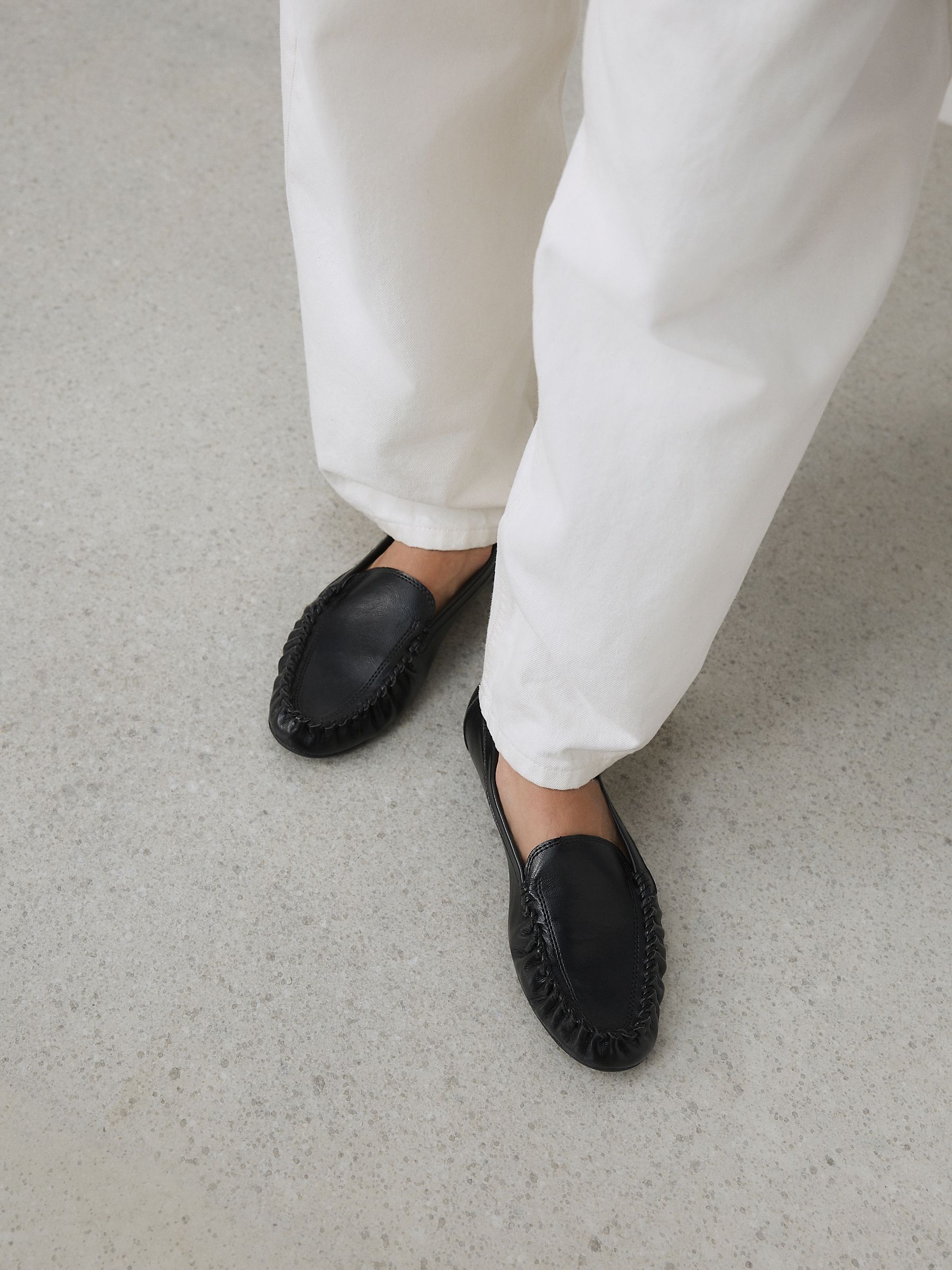 Black Forever Comfort® Soft Ruched Loafers