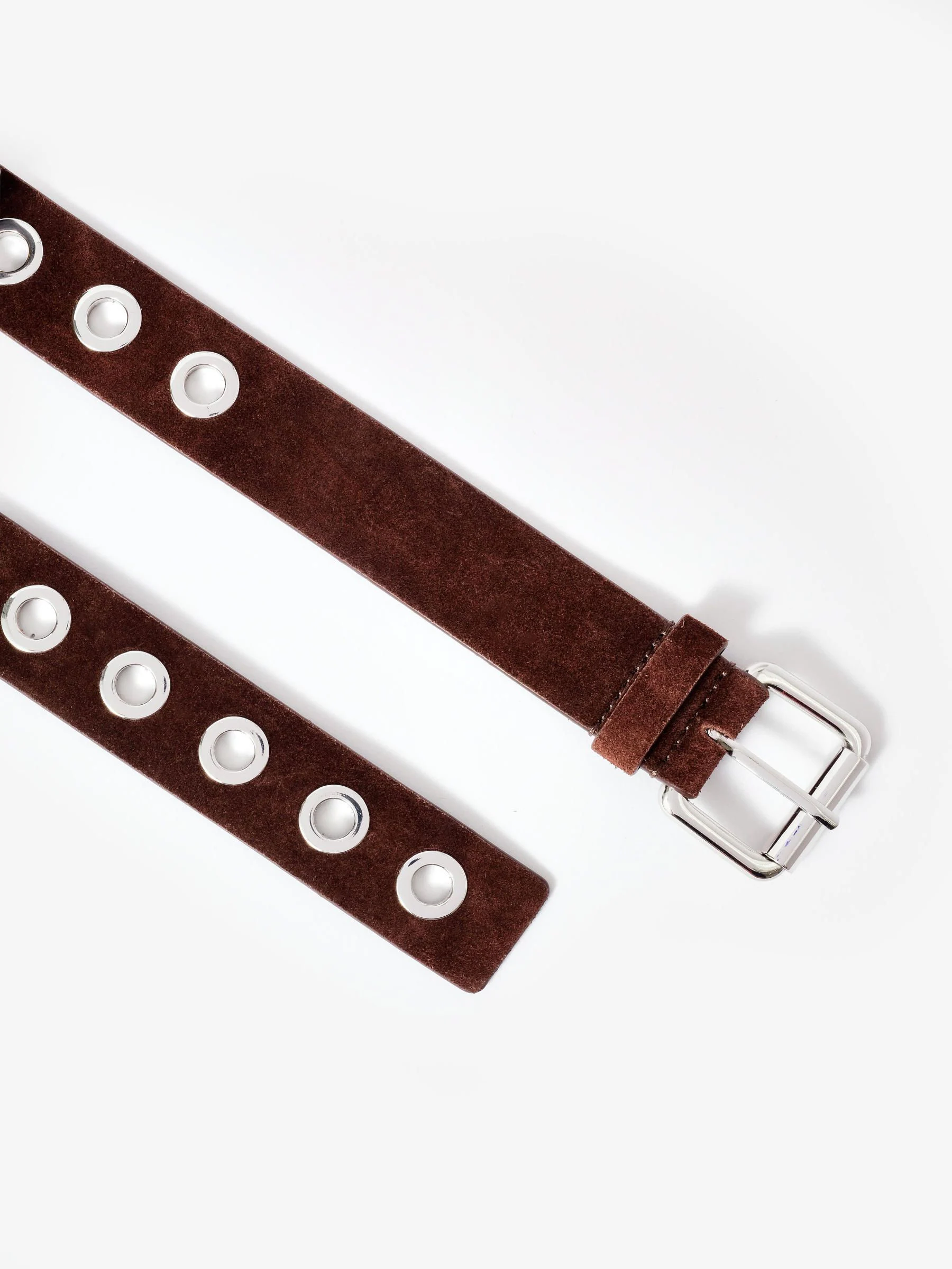 Mint Velvet Brown Suede Eyelet Belt