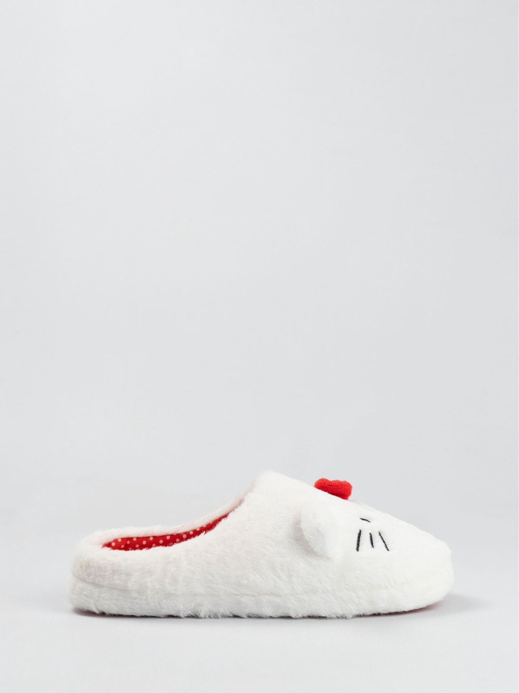 Vanilla Underground White Hello Kitty Character Face Slippers