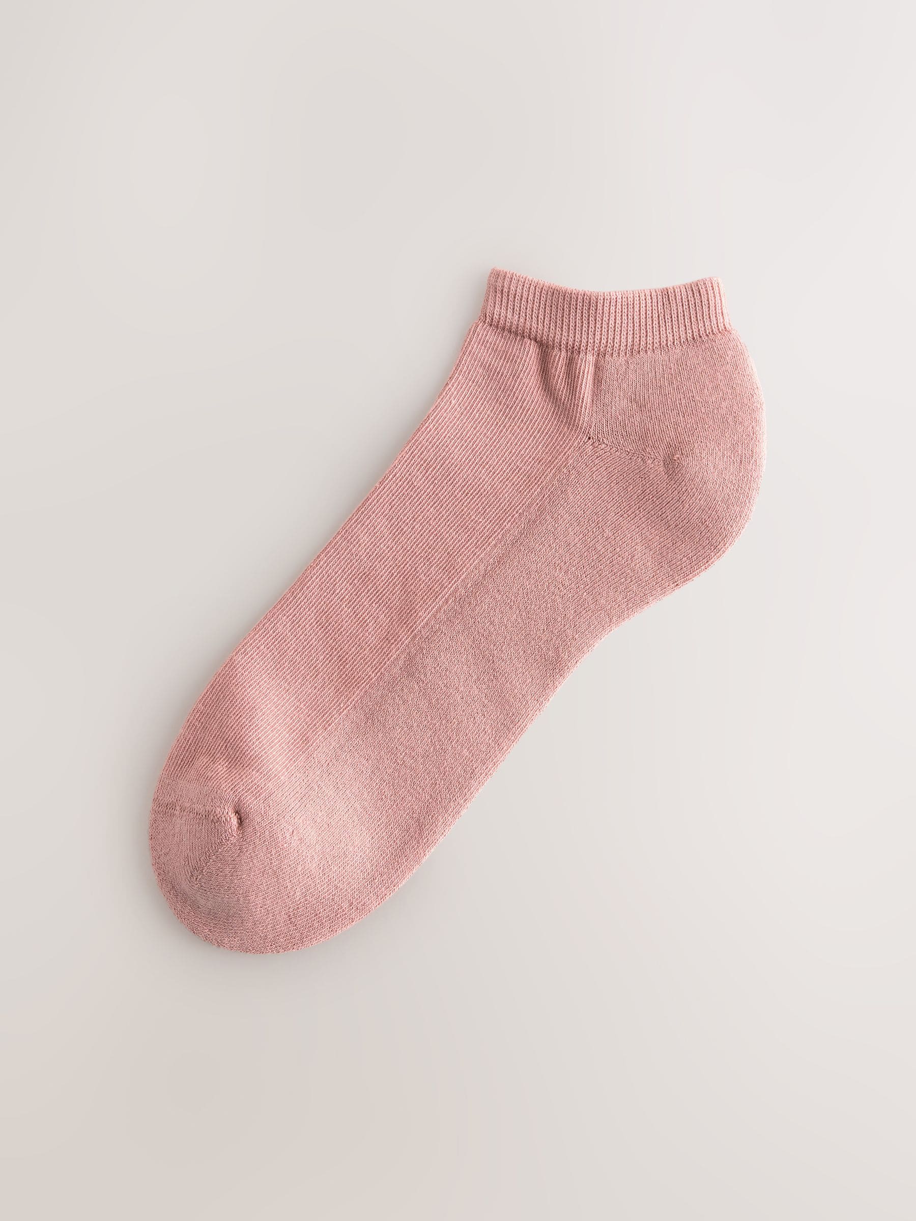 Pink/Blue/Neutral Cushion Sole Trainer Socks 4 Pack