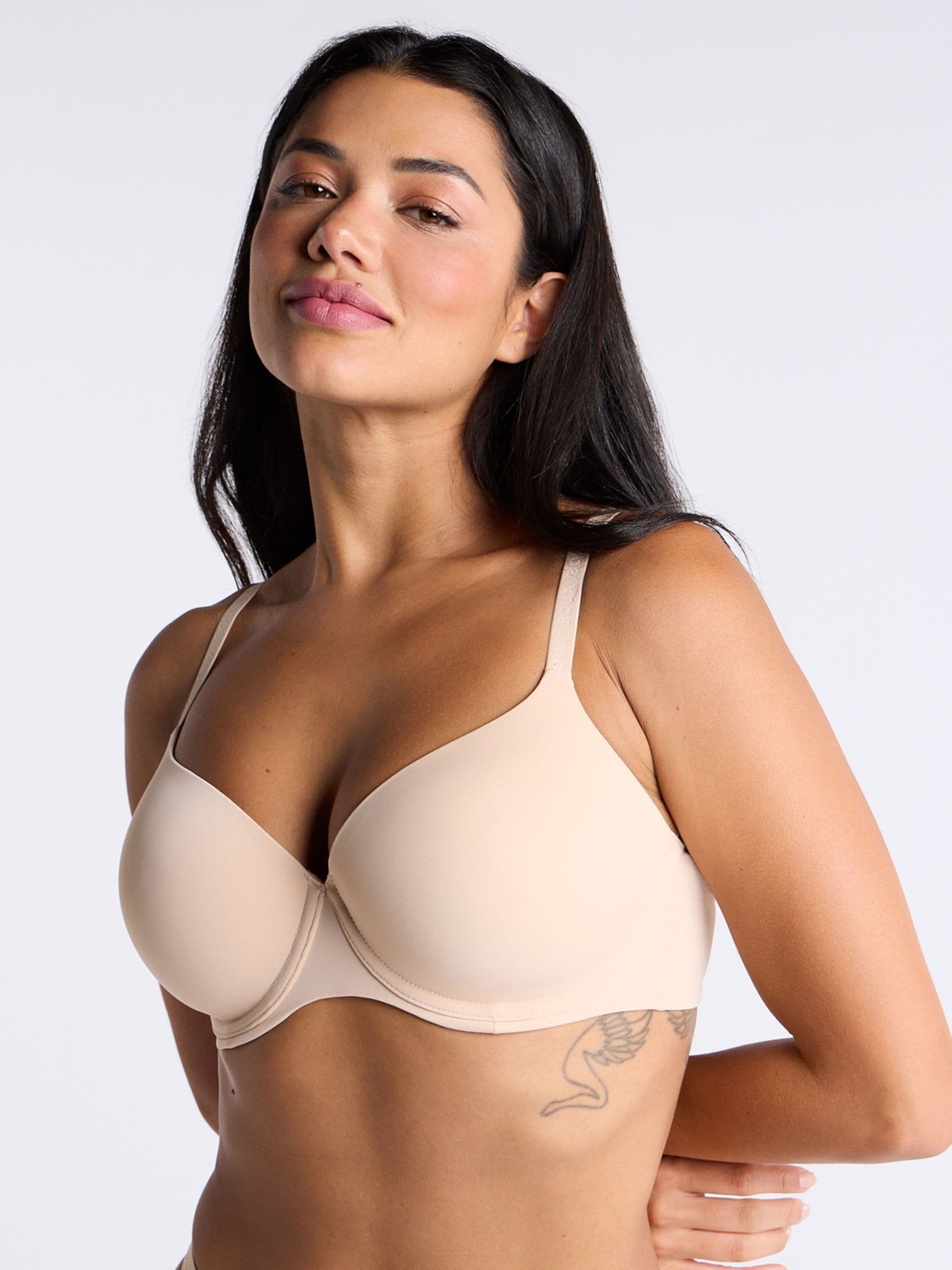 Boux Avenue Nude Fair Ultra Light Microfibre Plunge T-Shirt Bra