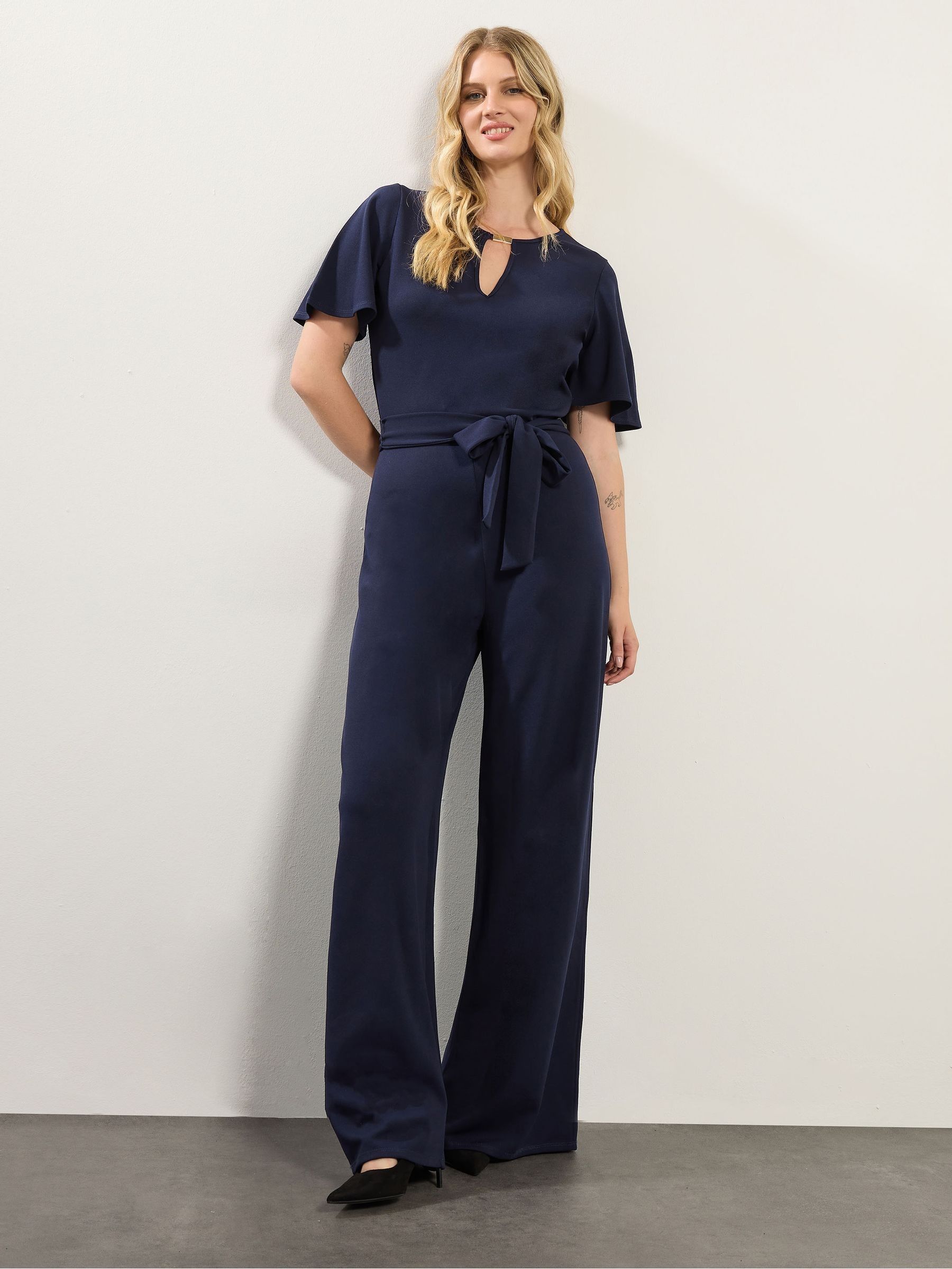 Long Tall Sally Blue Keyhole Jumpsuit