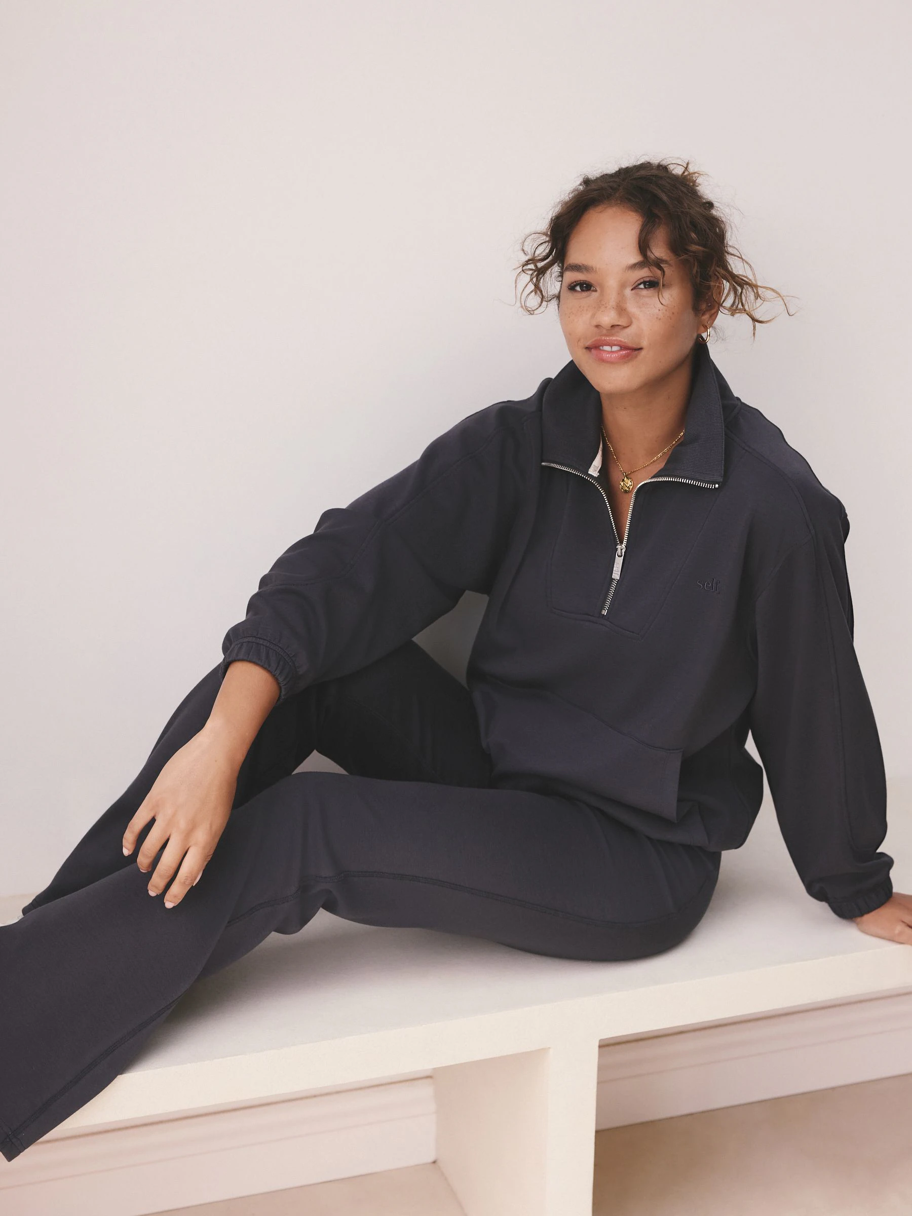 self. Blue Kickflare Joggers