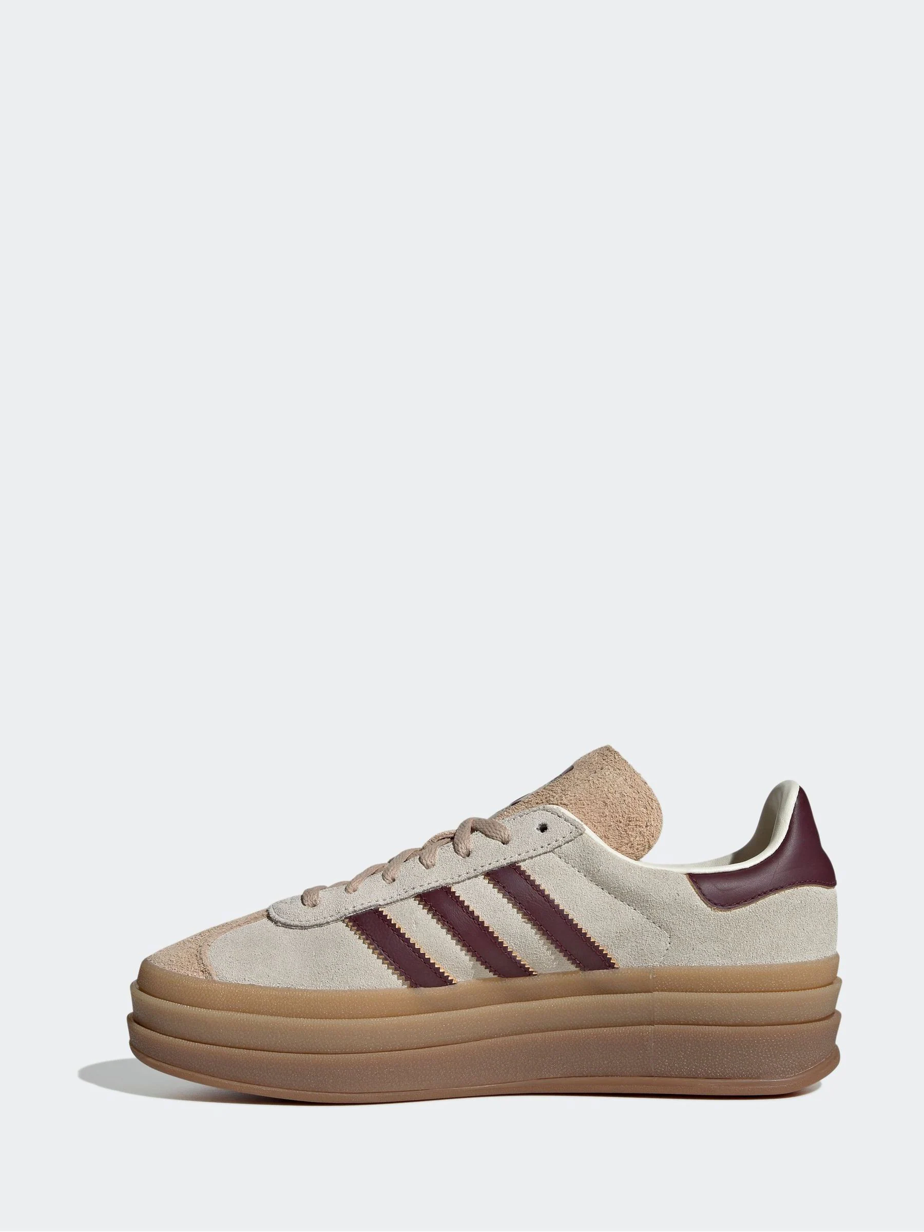 adidas Originals Beige/Red Gazelle Bold W Trainers