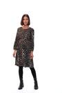 Roman Black Speckled Print Stretch Dress