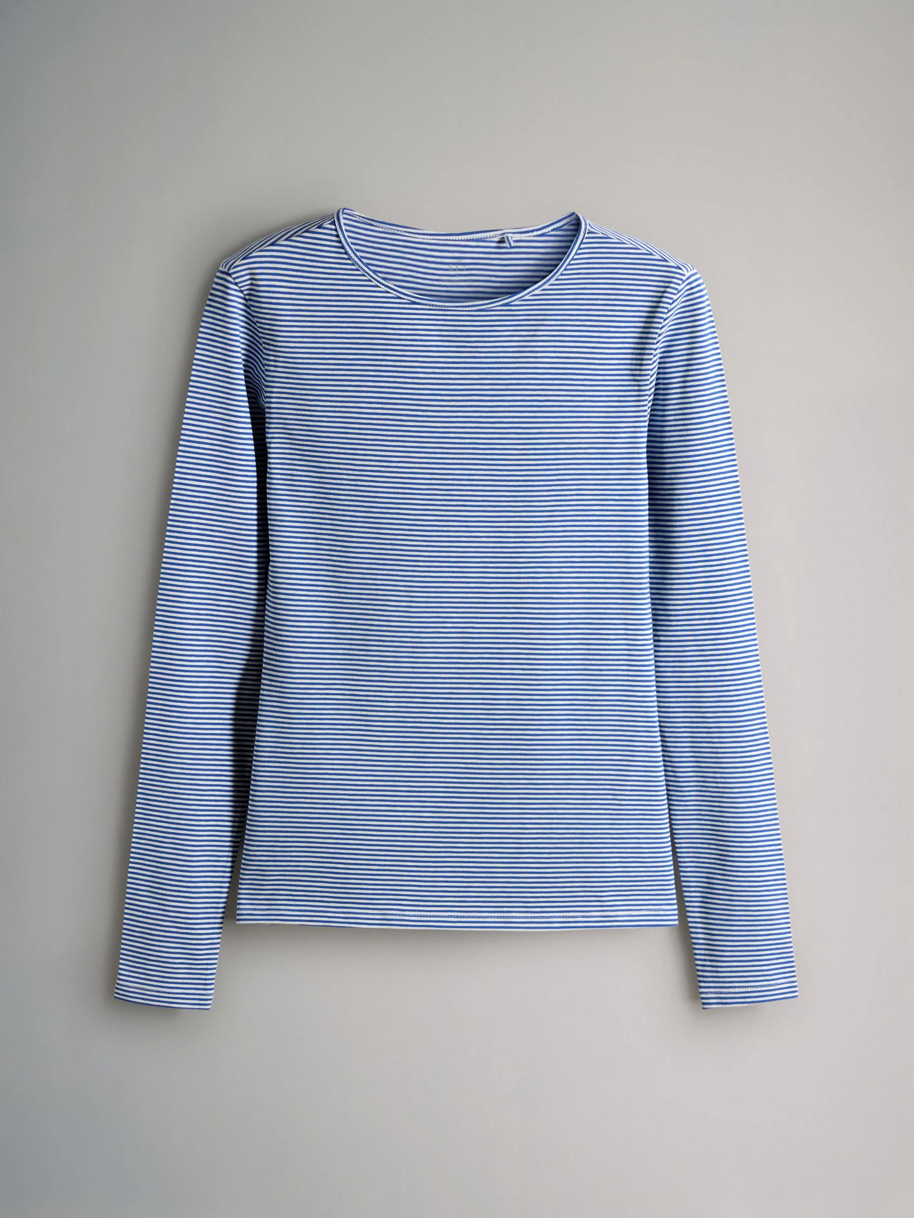 The Set 5 Pack Long Sleeve Crew Neck T-Shirts Navy/Light Blue Stripe/Red/Stone Brown/White