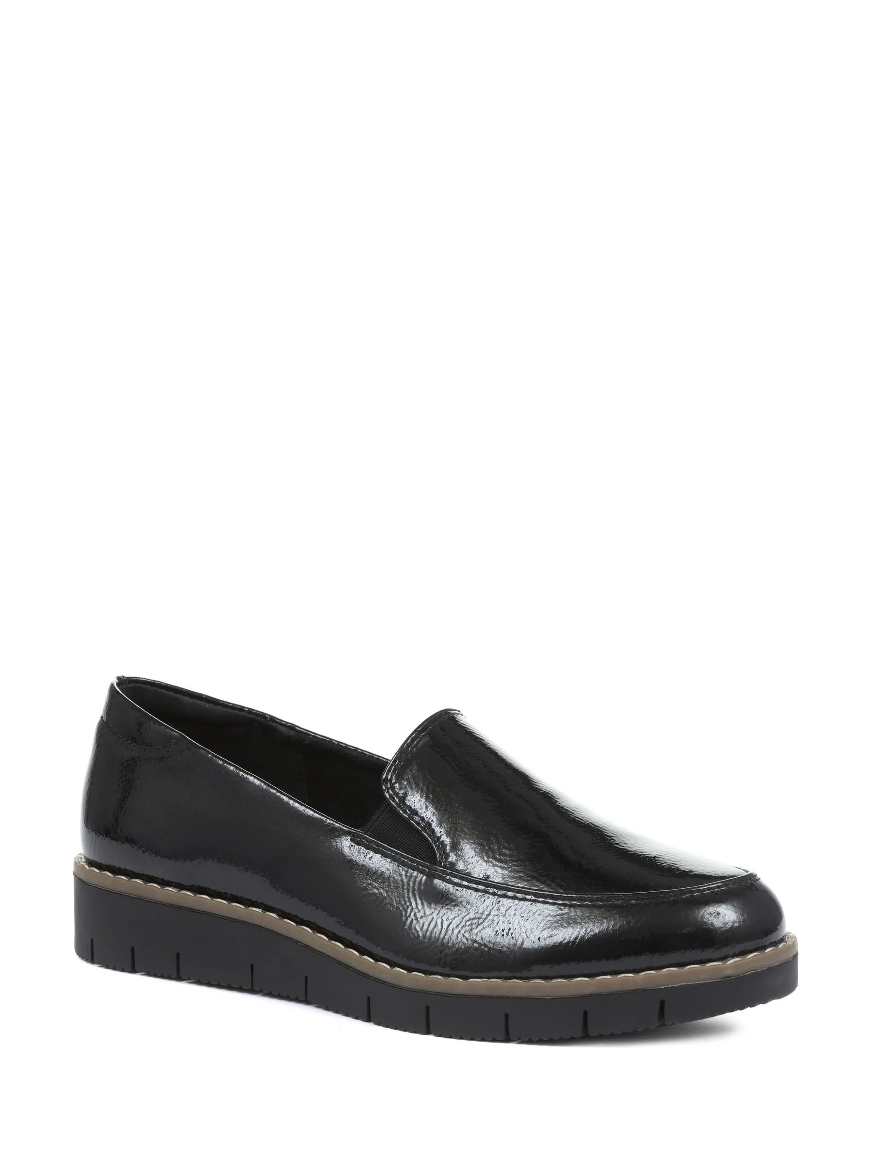 Pavers Black Ladies Slip-On Shoes