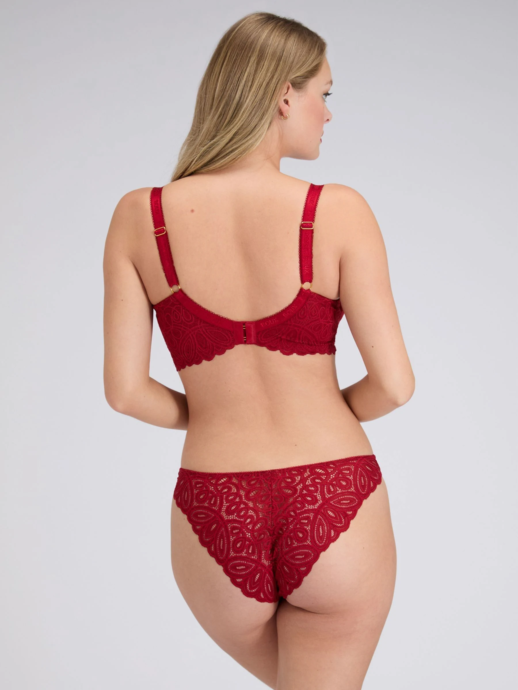 Boux Avenue Red Carmel Lace Briefs