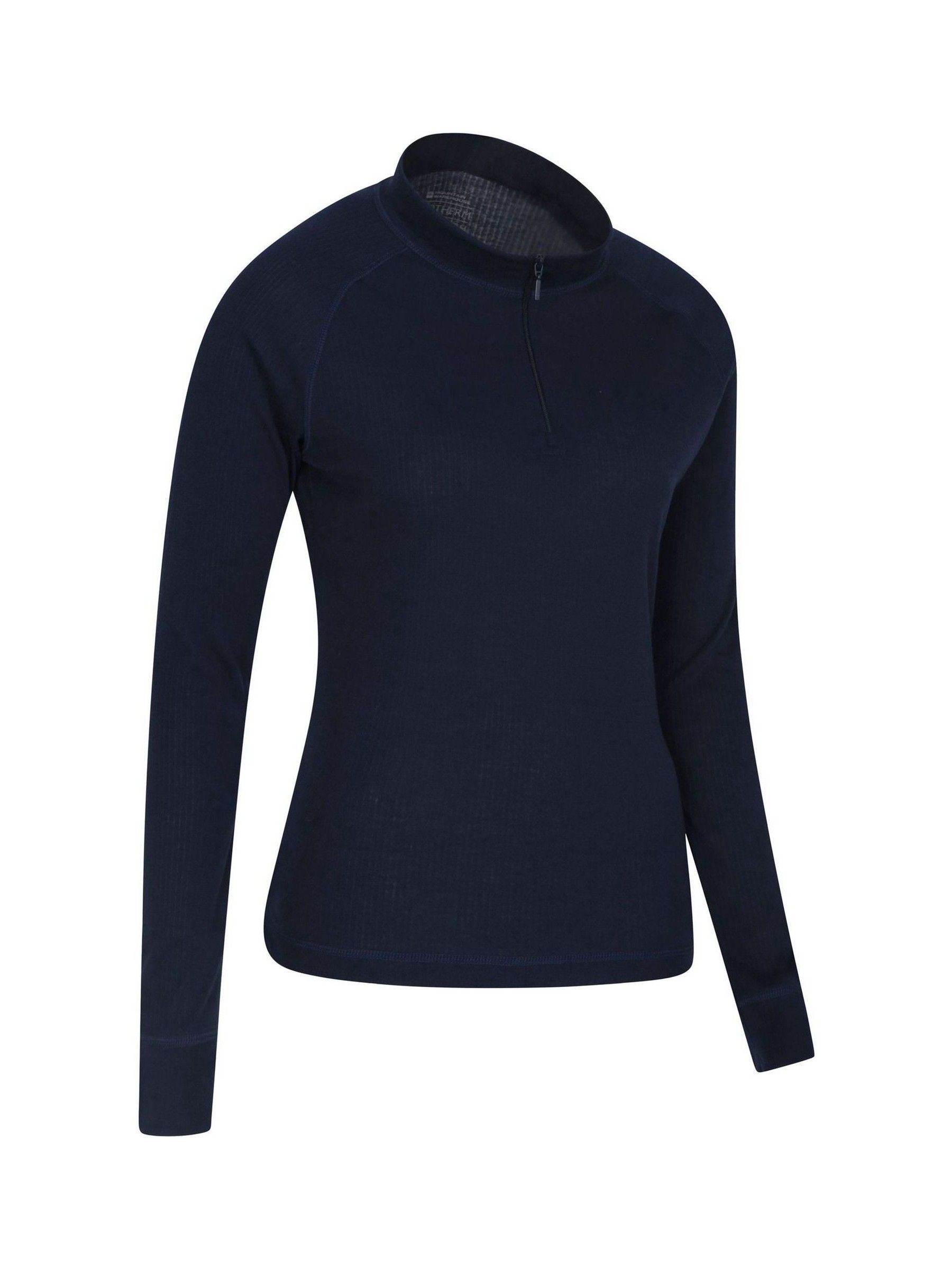 Mountain Warehouse Blue Talus Womens Zip Neck Thermal Top