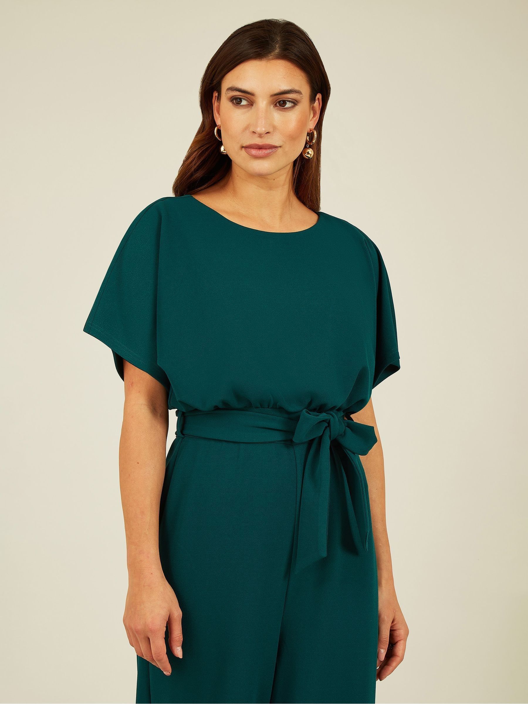 Yumi Green Batwing Stretch Jumpsuit