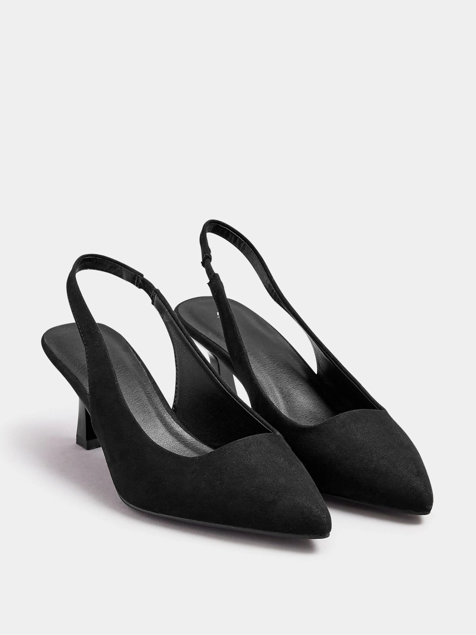 Yours Curve Black Extra Wide Fit Extra Wide Fit Slingback Heels