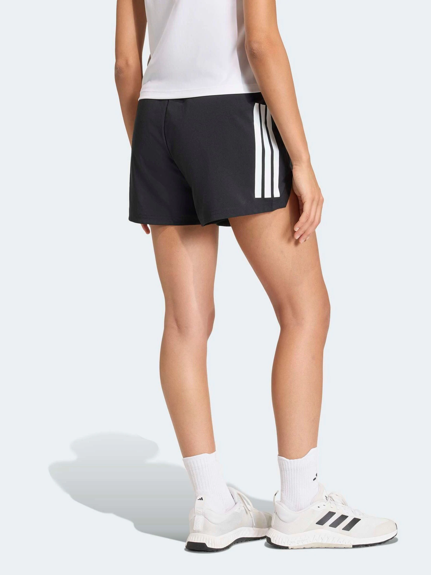 adidas Black Hyperglam 3-Stripes Woven Shorts