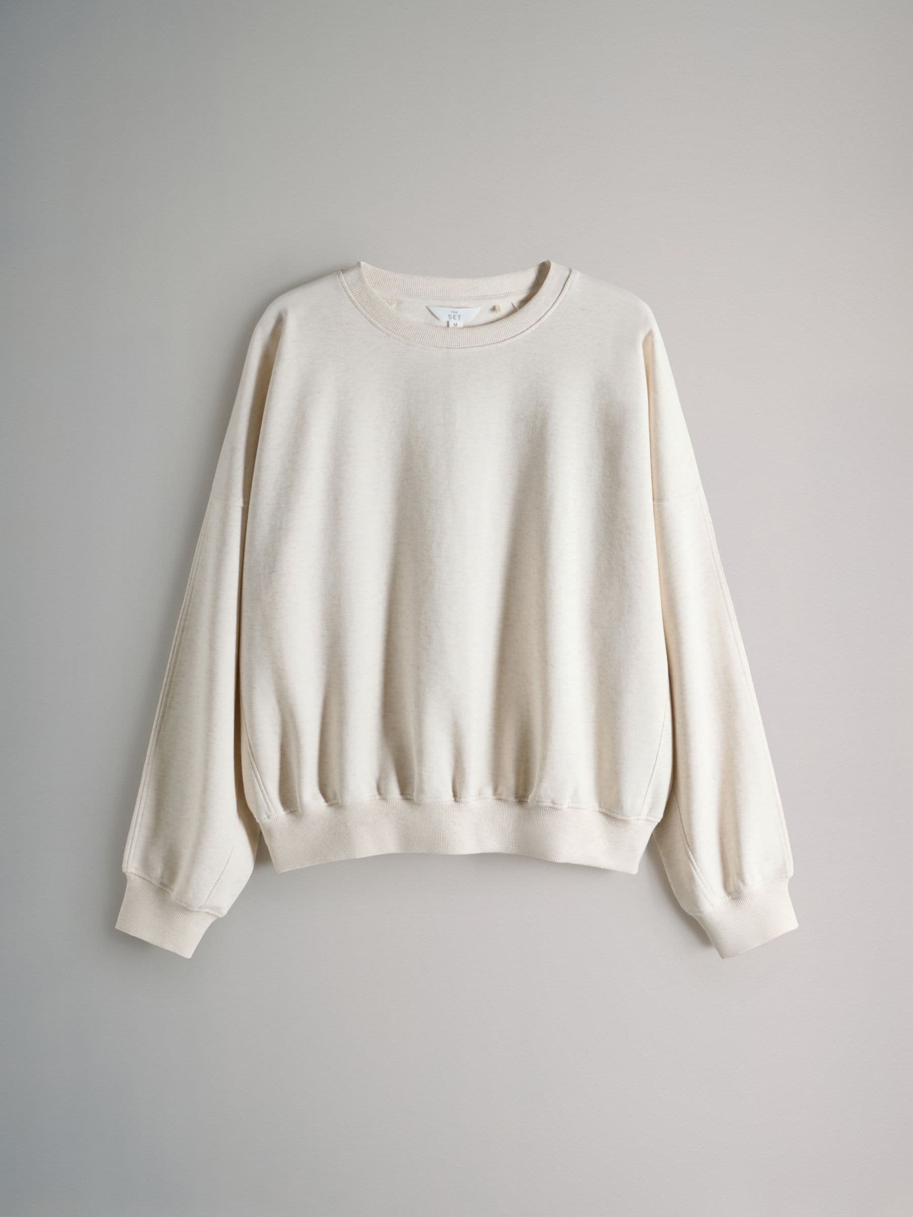 The Set 2 Pack Relaxed Crew Sweatshirt Chocolate Brown/Cream