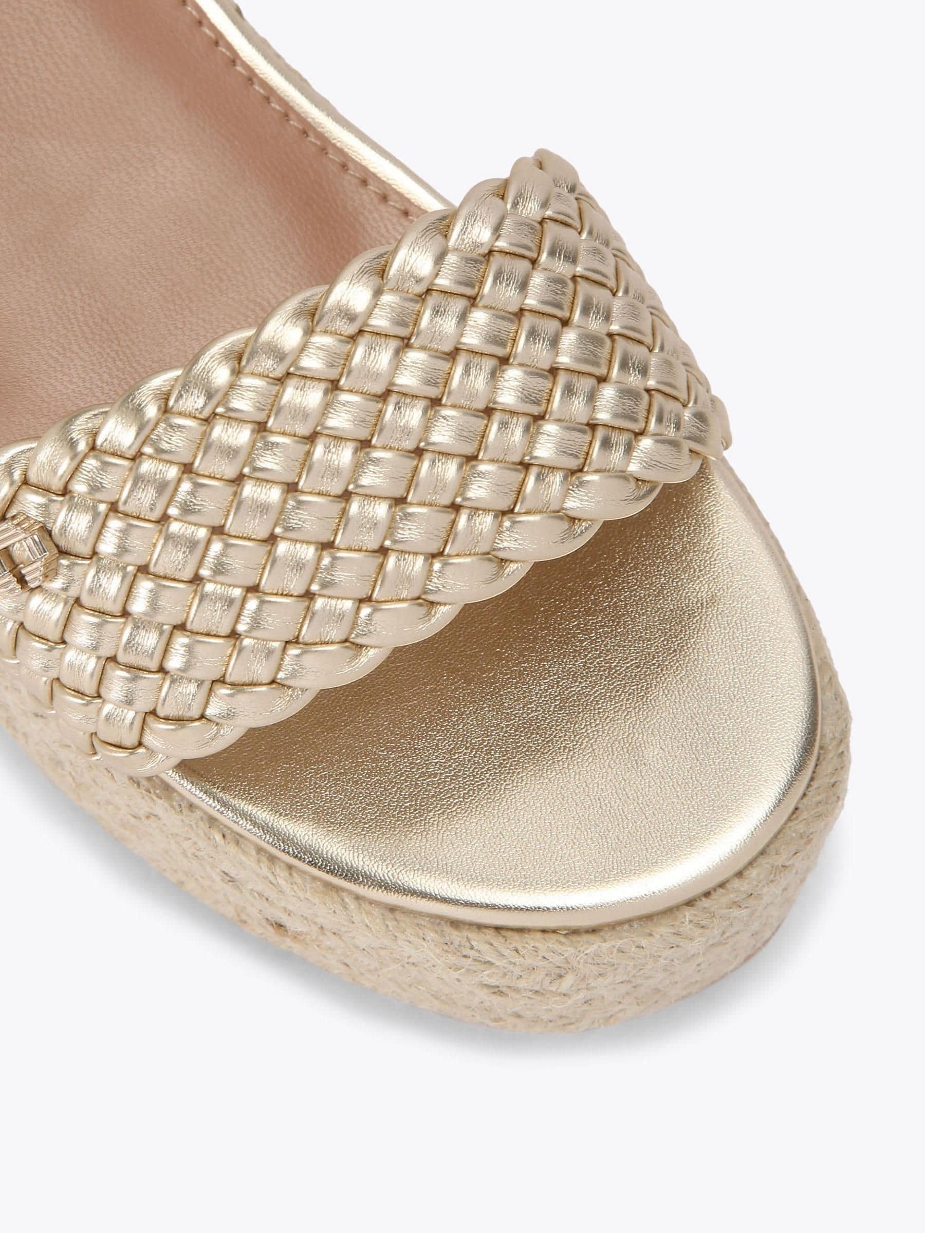 Carvela Gold Treccia Flatform Sandals