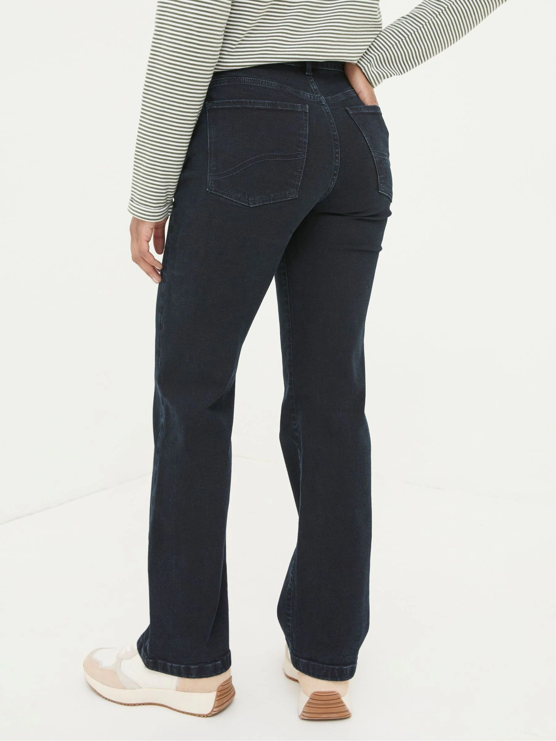 FatFace Elise Dark Blue Denim Wide Leg Wide Leg Jeans