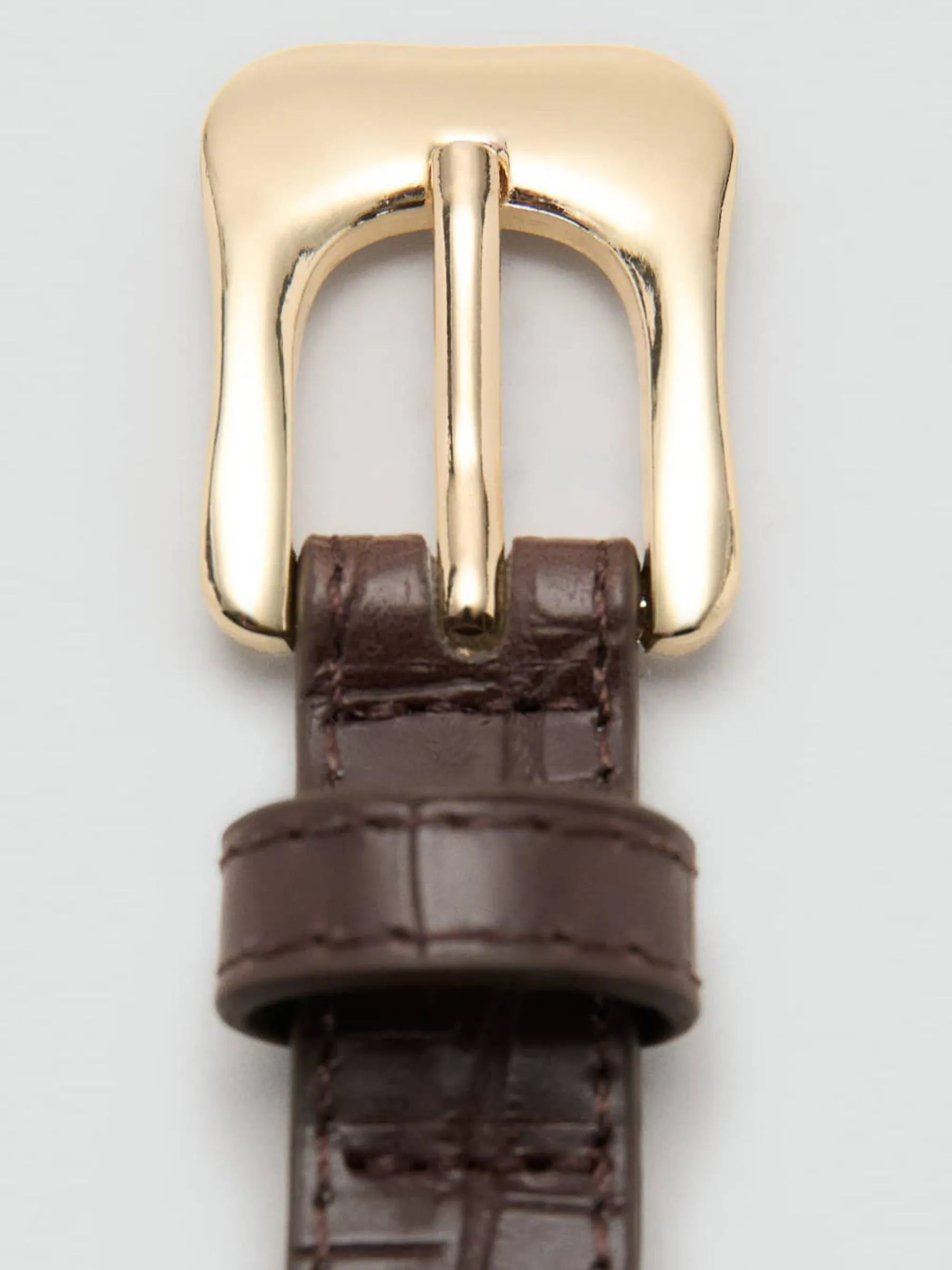 Mango Brown Croc Belt