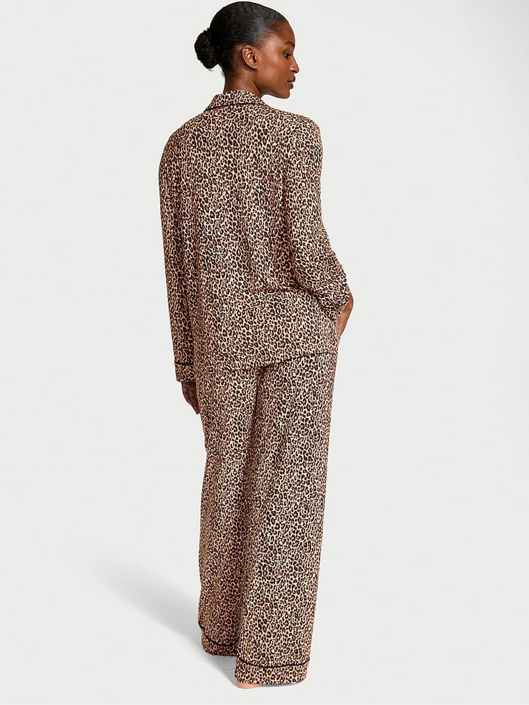 Victoria's Secret Marzipan Leo Brown Modal Long Pyjamas Set