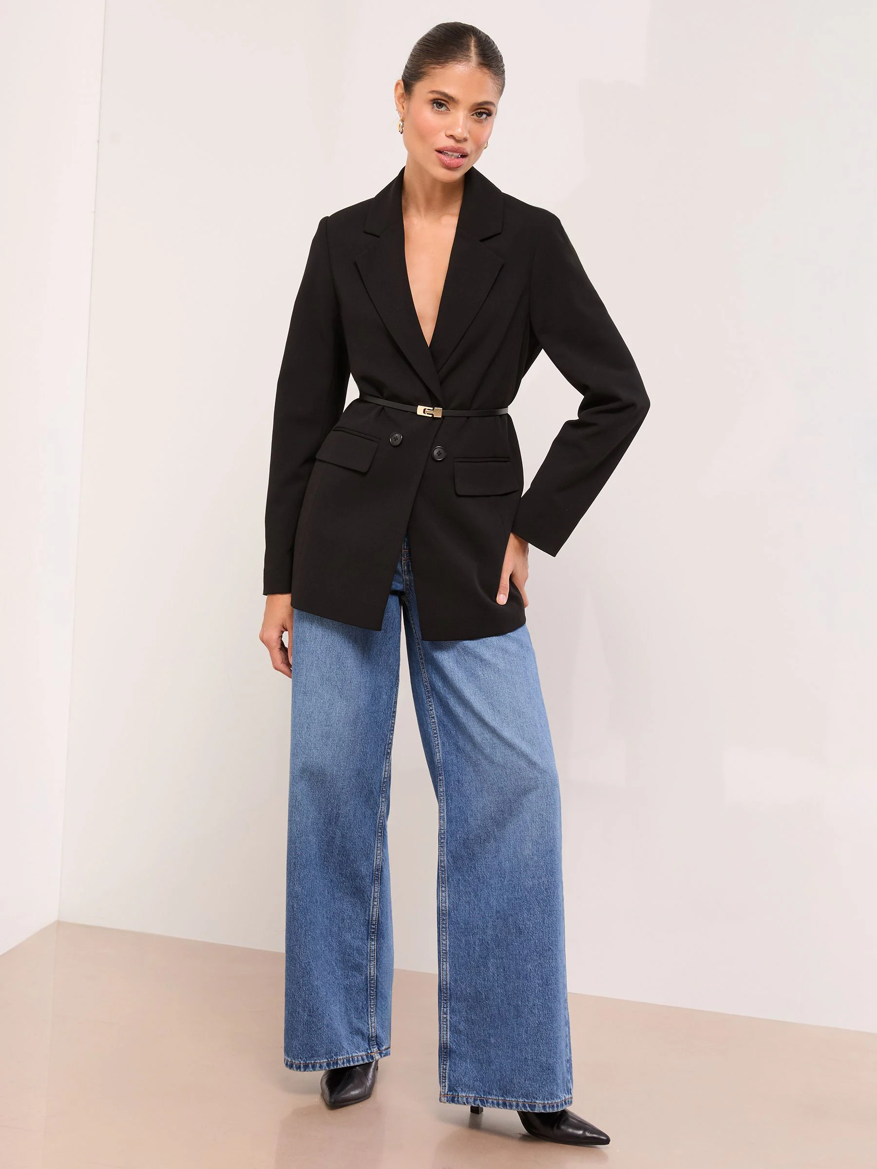 Lipsy Jet Black Relaxed Blazer