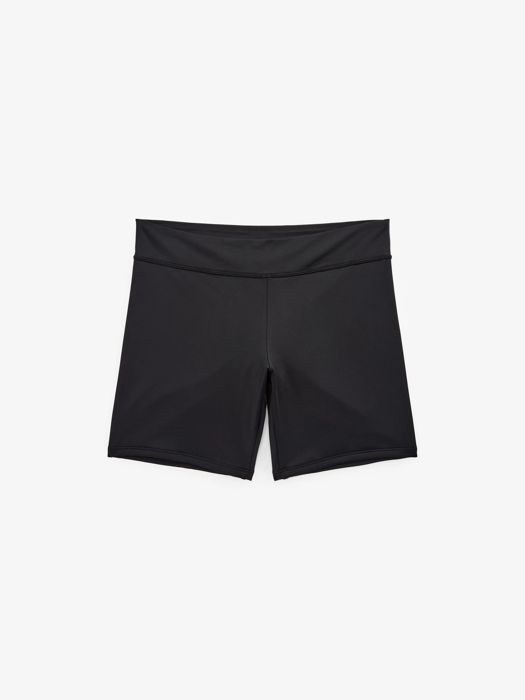 Black Long Length Bikini Shorts