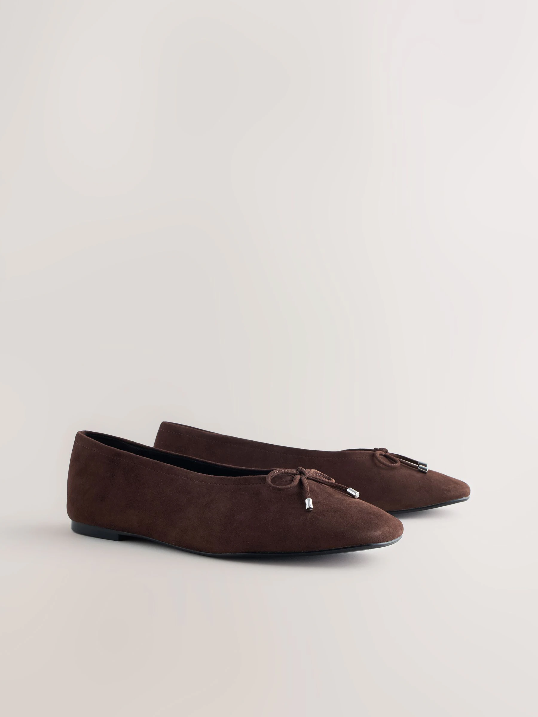 Chocolate Brown Forever Comfort® Suede High Cut Ballet Flats