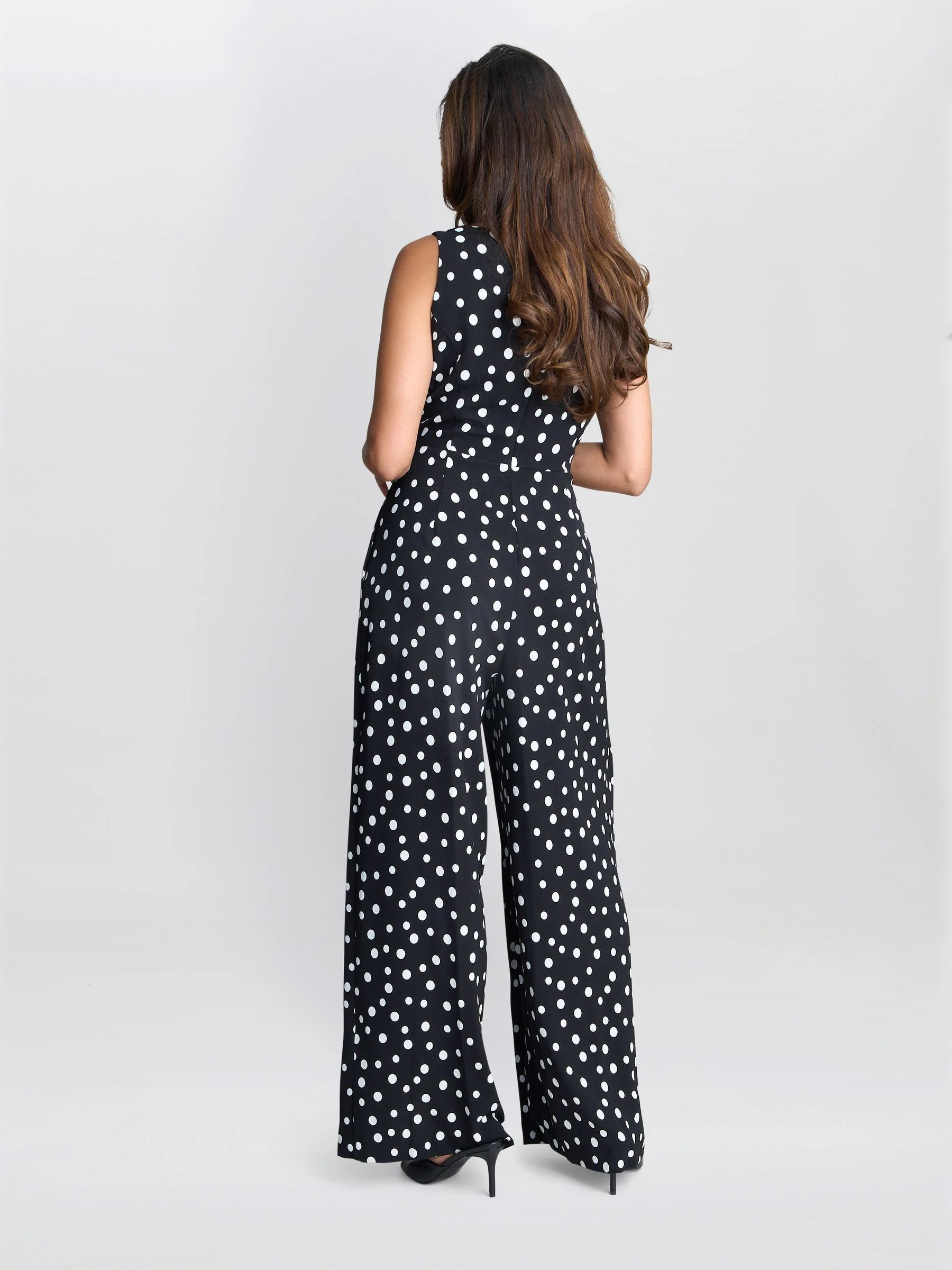 Gina Bacconi Black Jolie Spot Jumpsuit