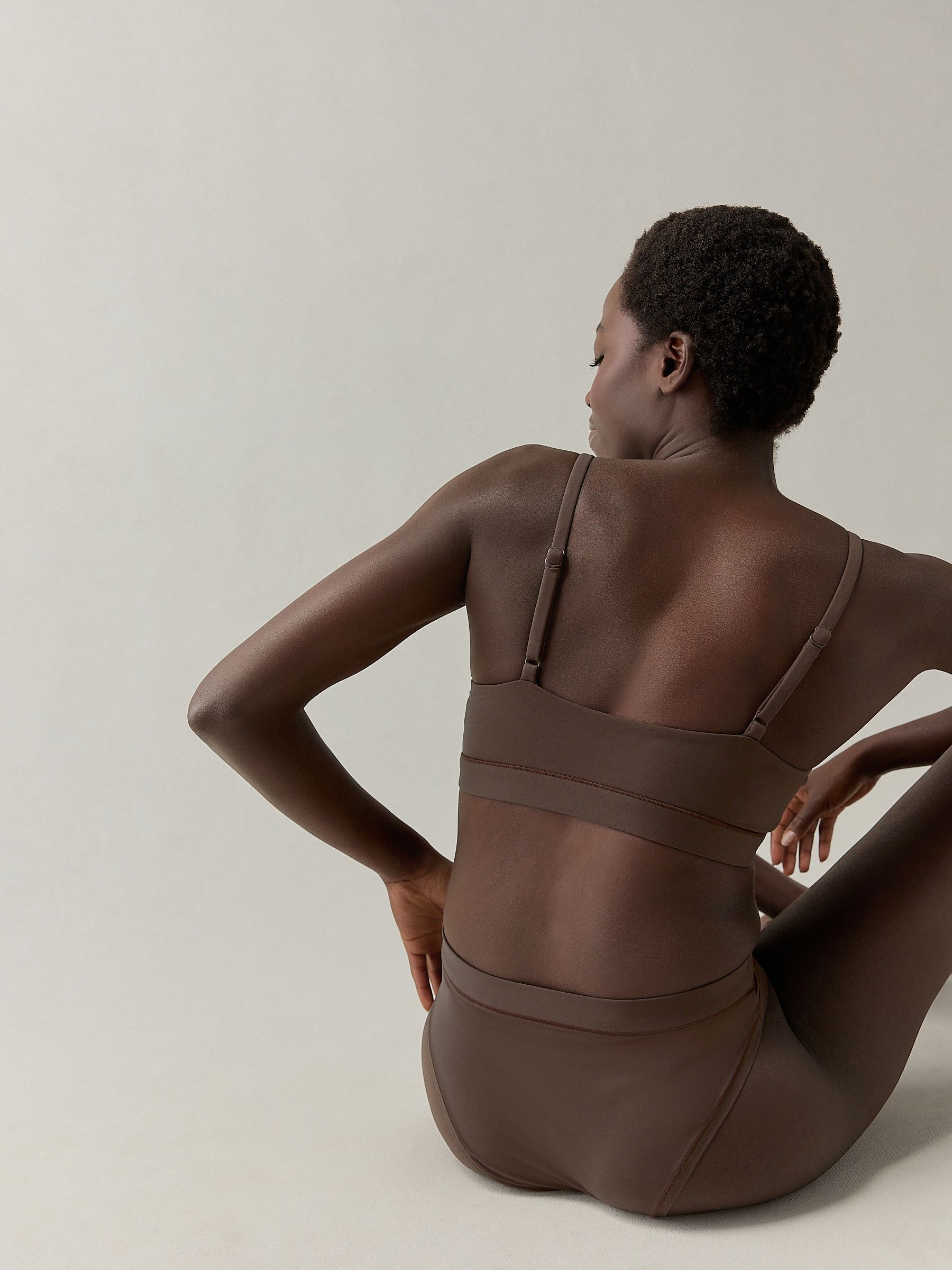 self. Chocolate Nude Bralette Bra