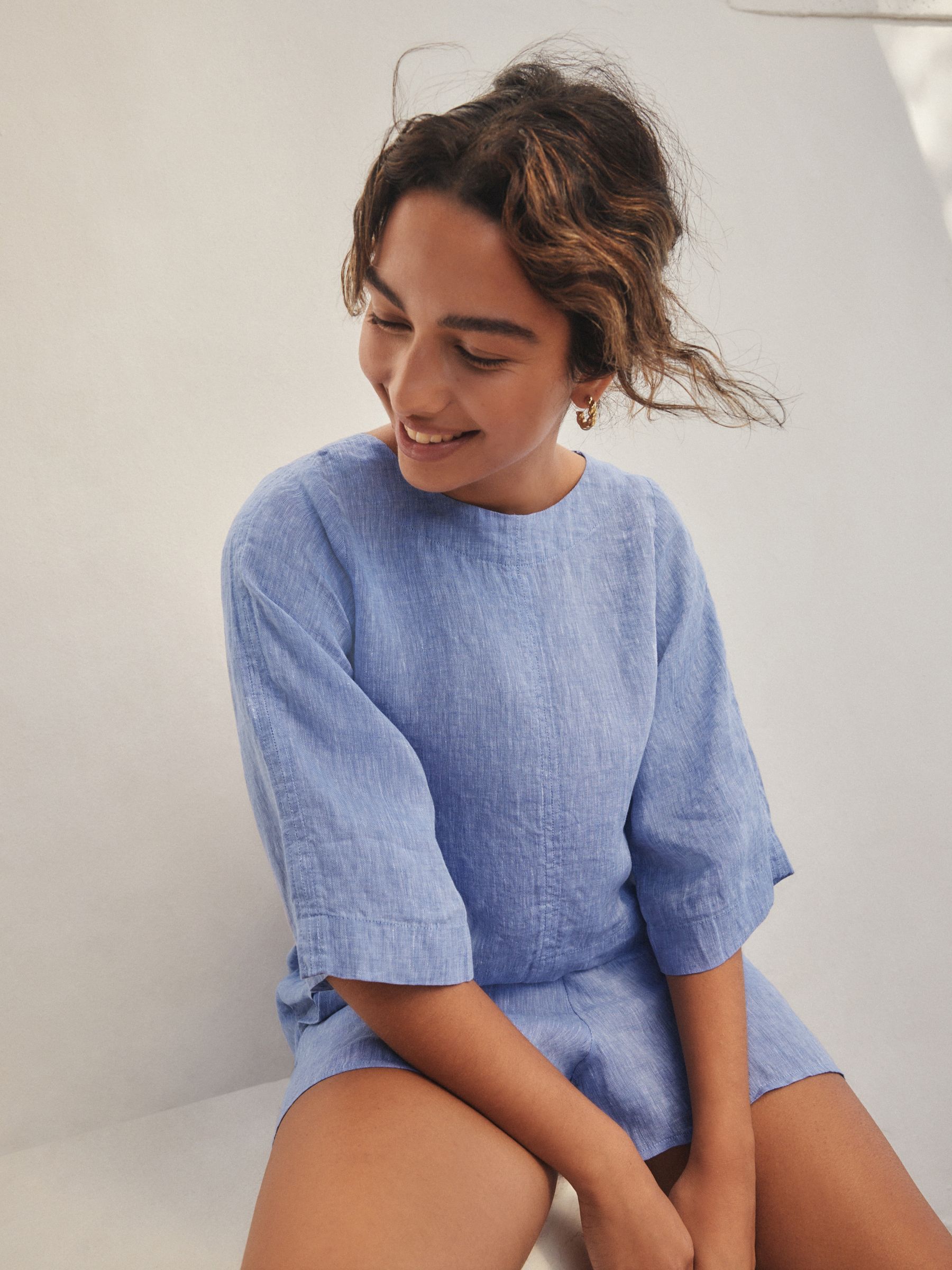 Blue N. Premium Sleeved Top