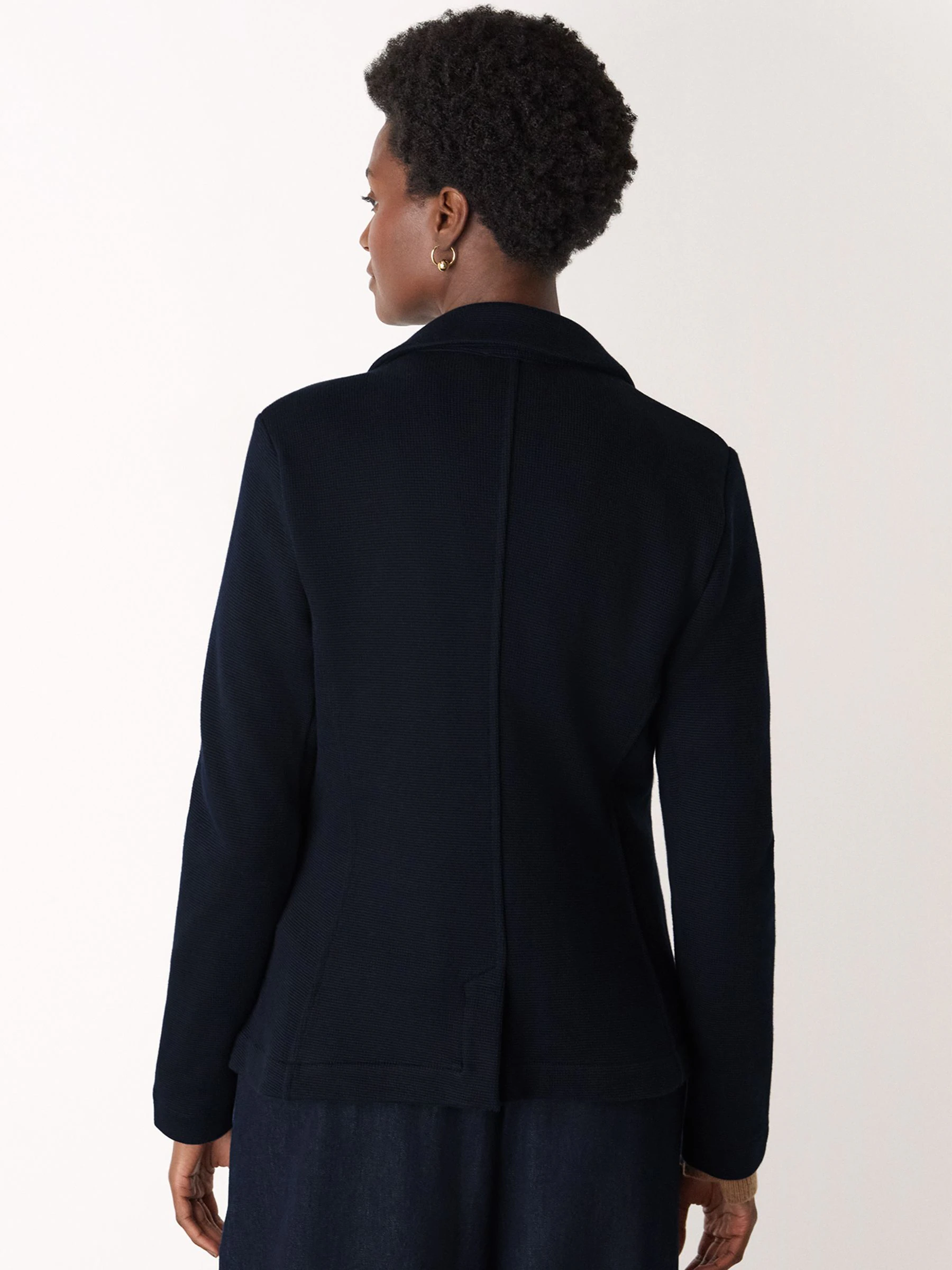 Whistles Blue Slim Jersey Jacket