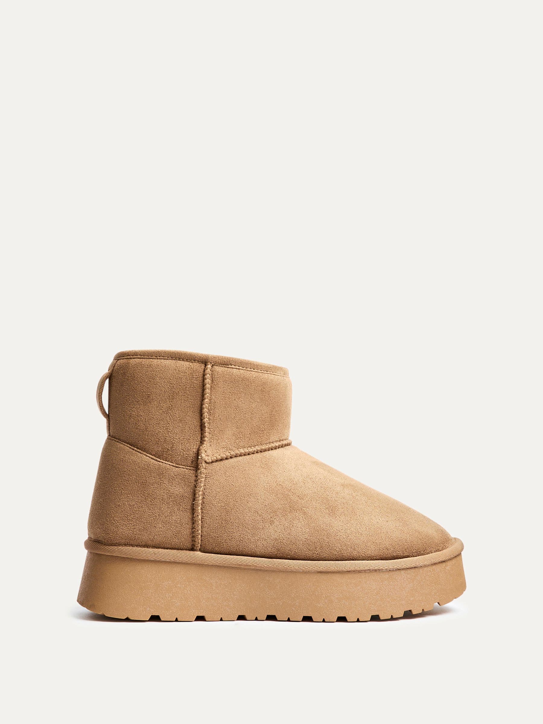 Linzi Brown Cammie Platform Ankle Boots With Inside Zip