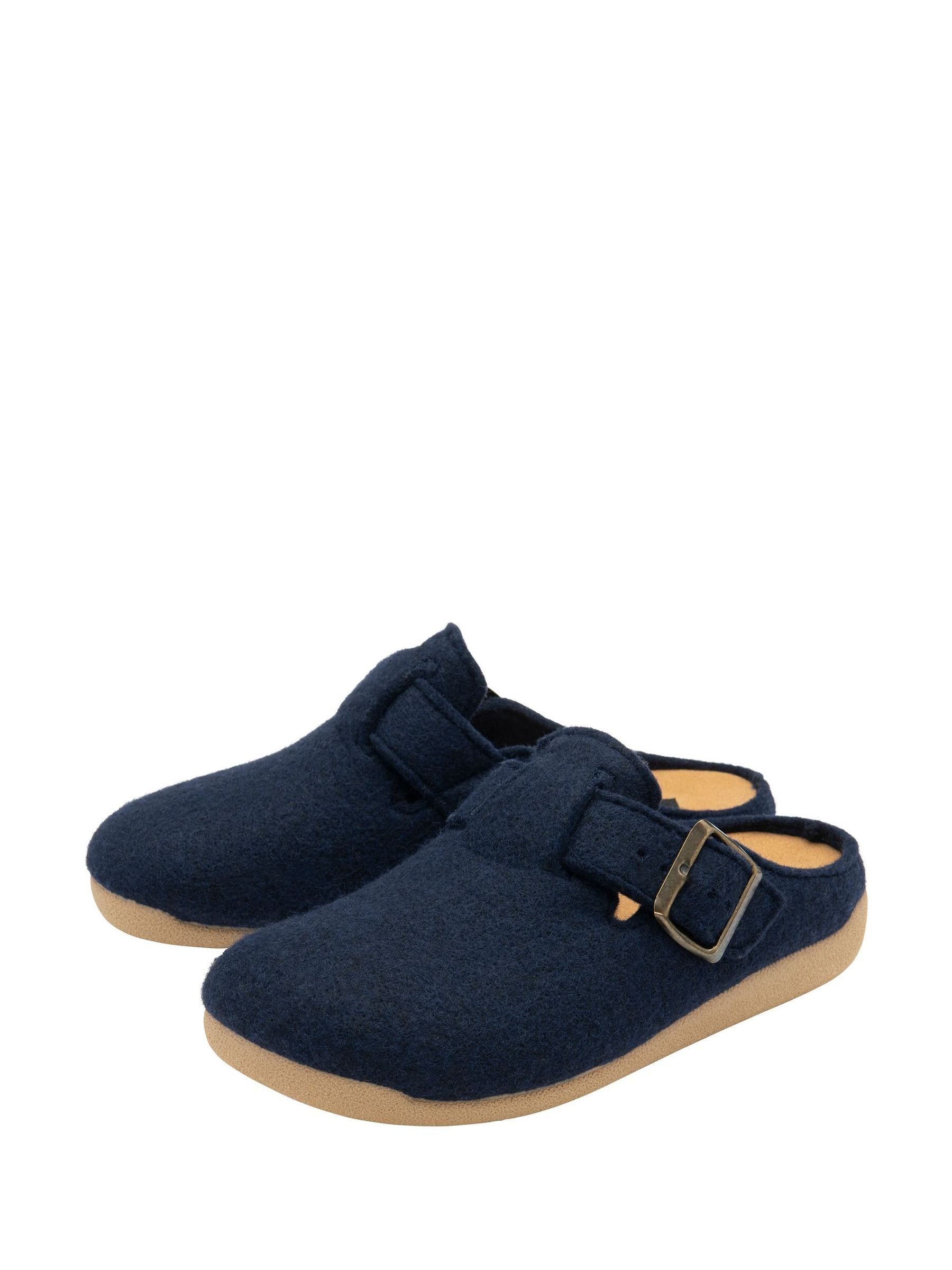 Lotus Blue Textile Mule Slippers