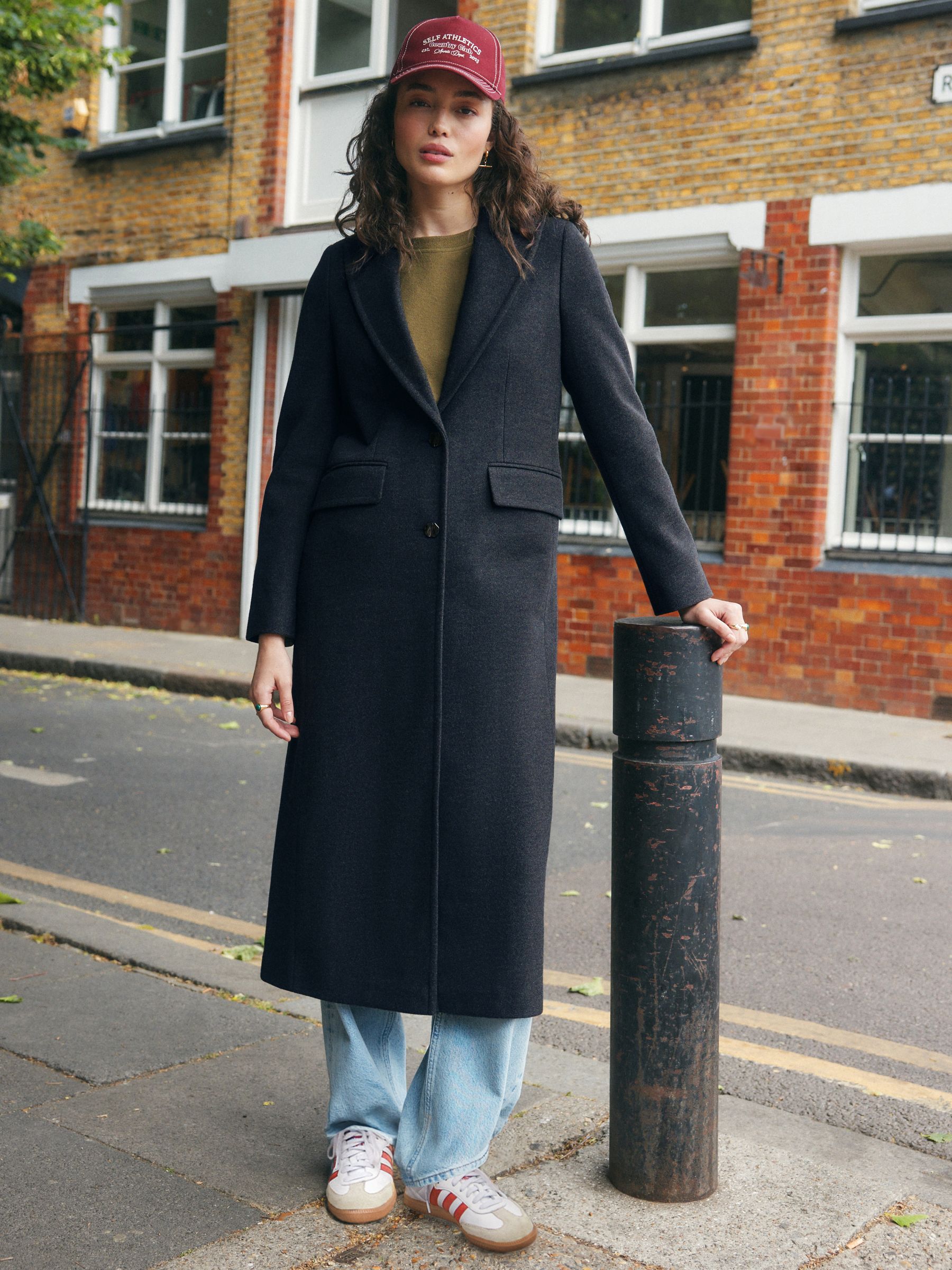 Navy Blue Revere Coat