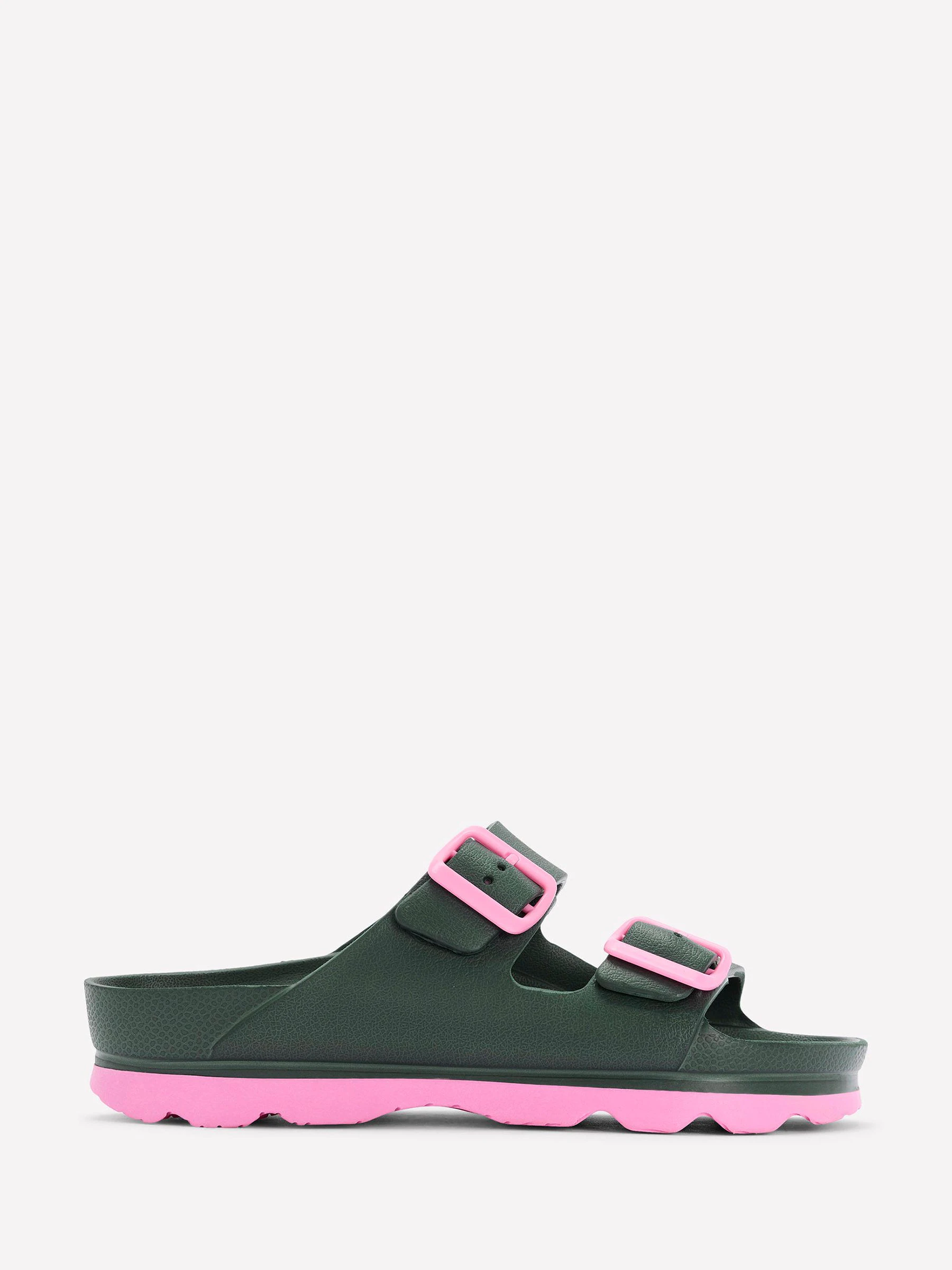 Boden Green Lyla Double Buckle Sliders