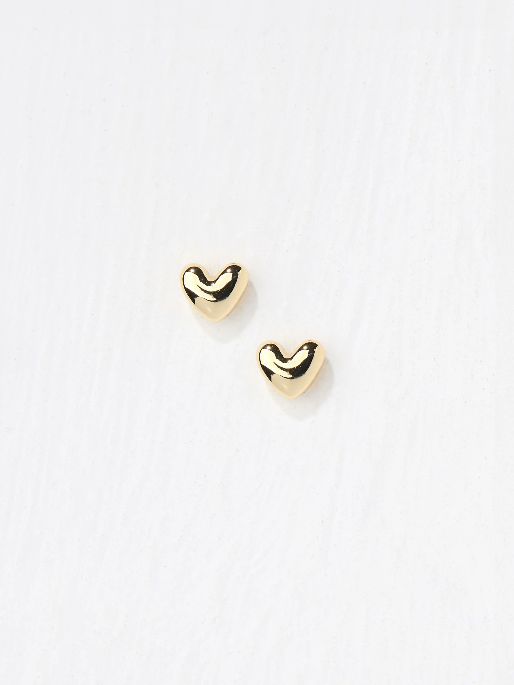 FatFace Gold Tone Heart Stud Earrings
