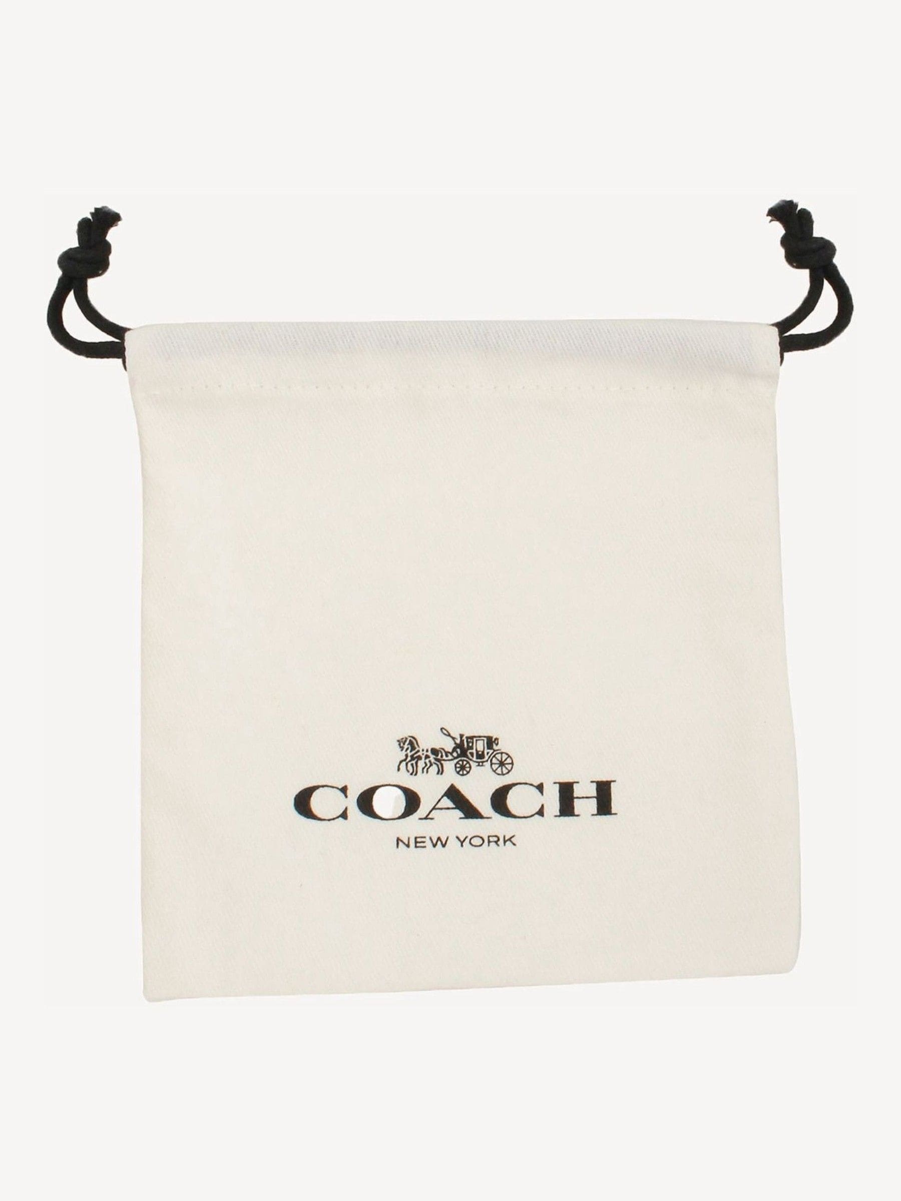 COACH Gold Tone Signature Coin Stud Earrings