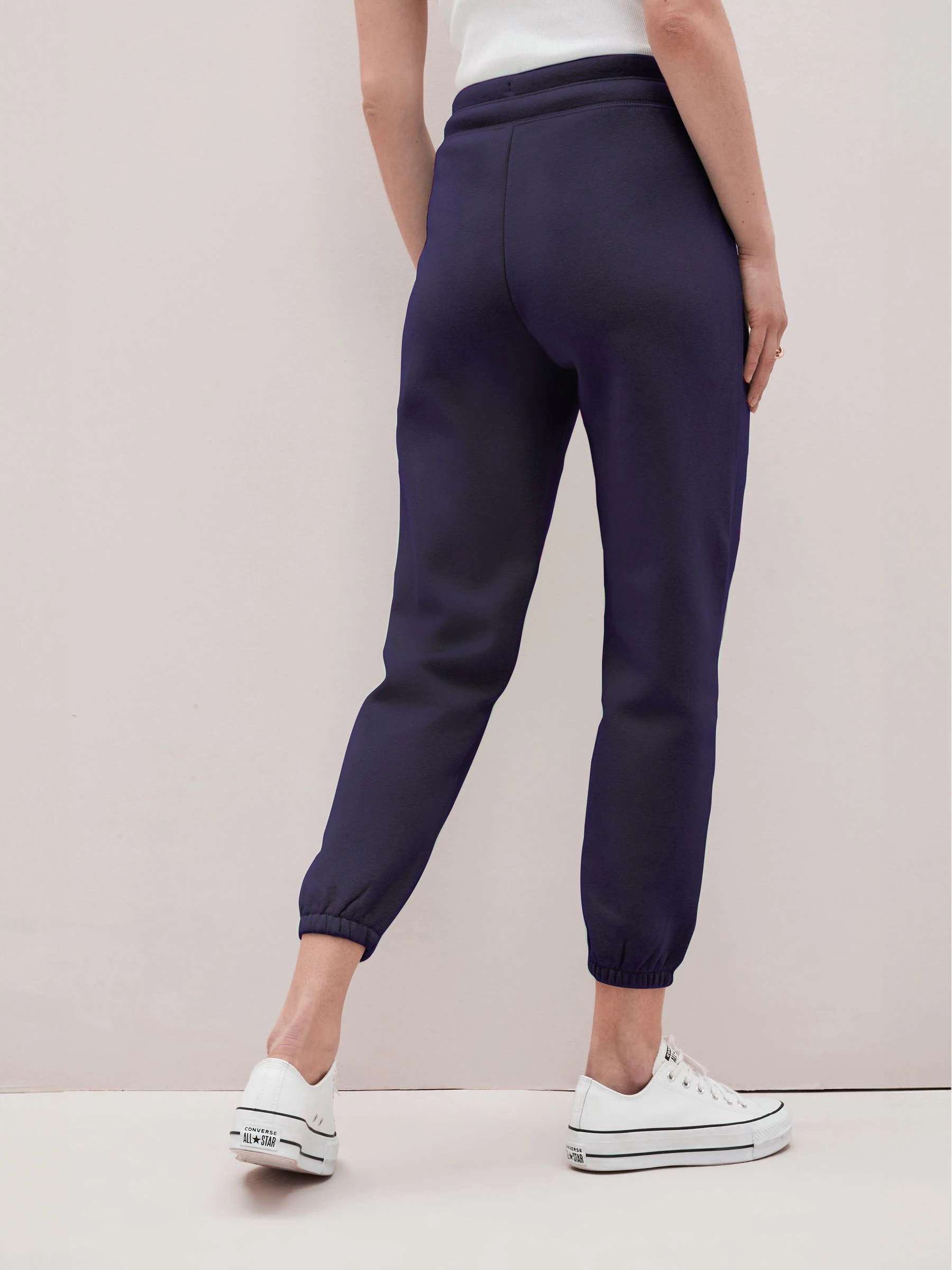 Gap Navy Blue Cuffed Logo Fleece Joggers