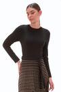 Roman Black Check Print Belted Jumper Dress
