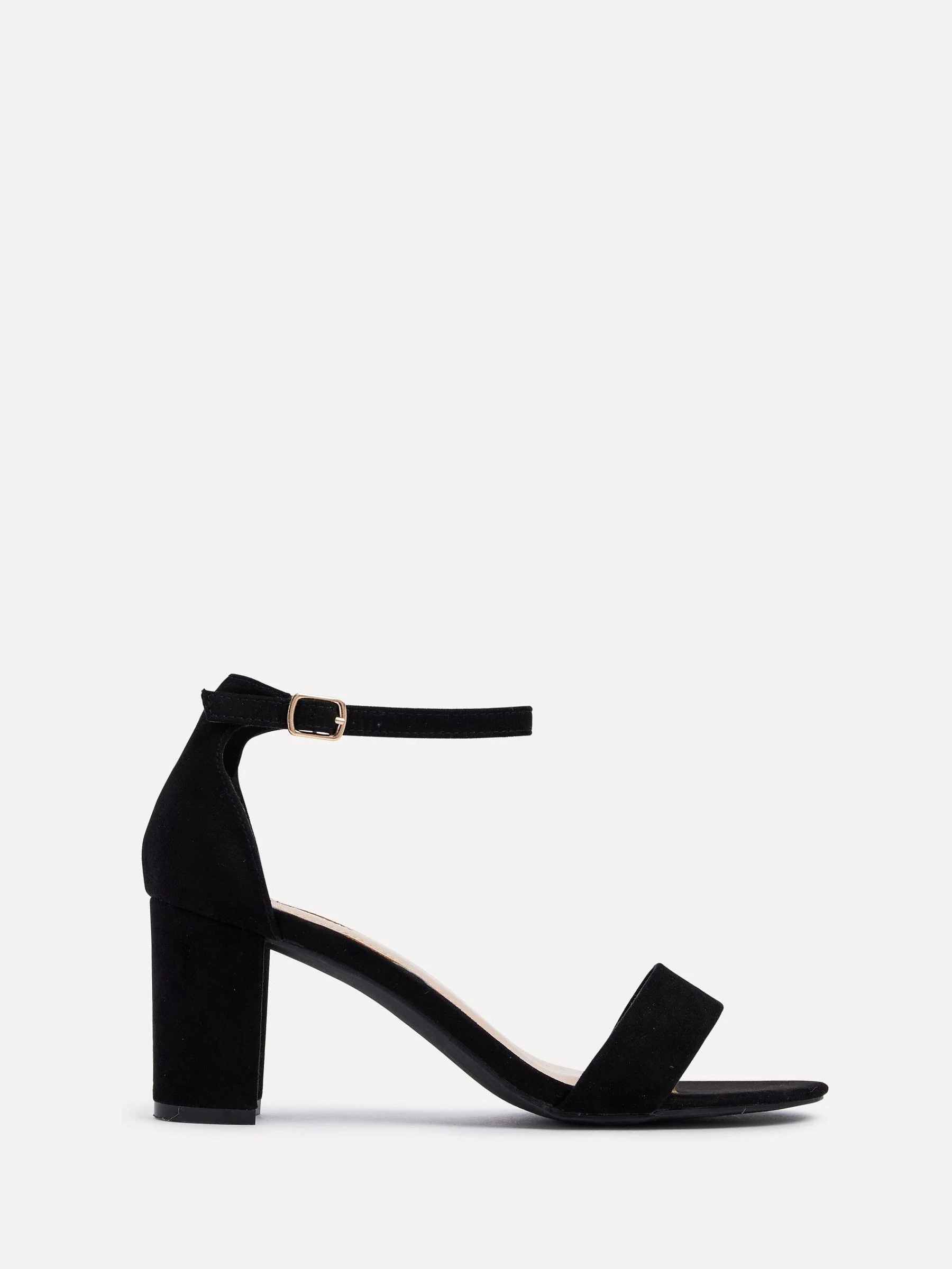 Linzi Black Franki Open Toe Block Heels